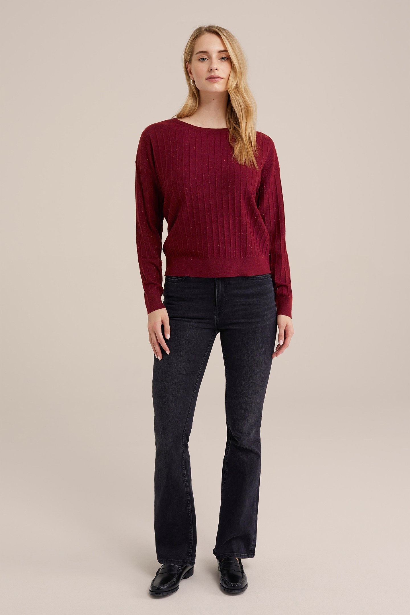 KNITTED PULLOVER FIRE RED 3