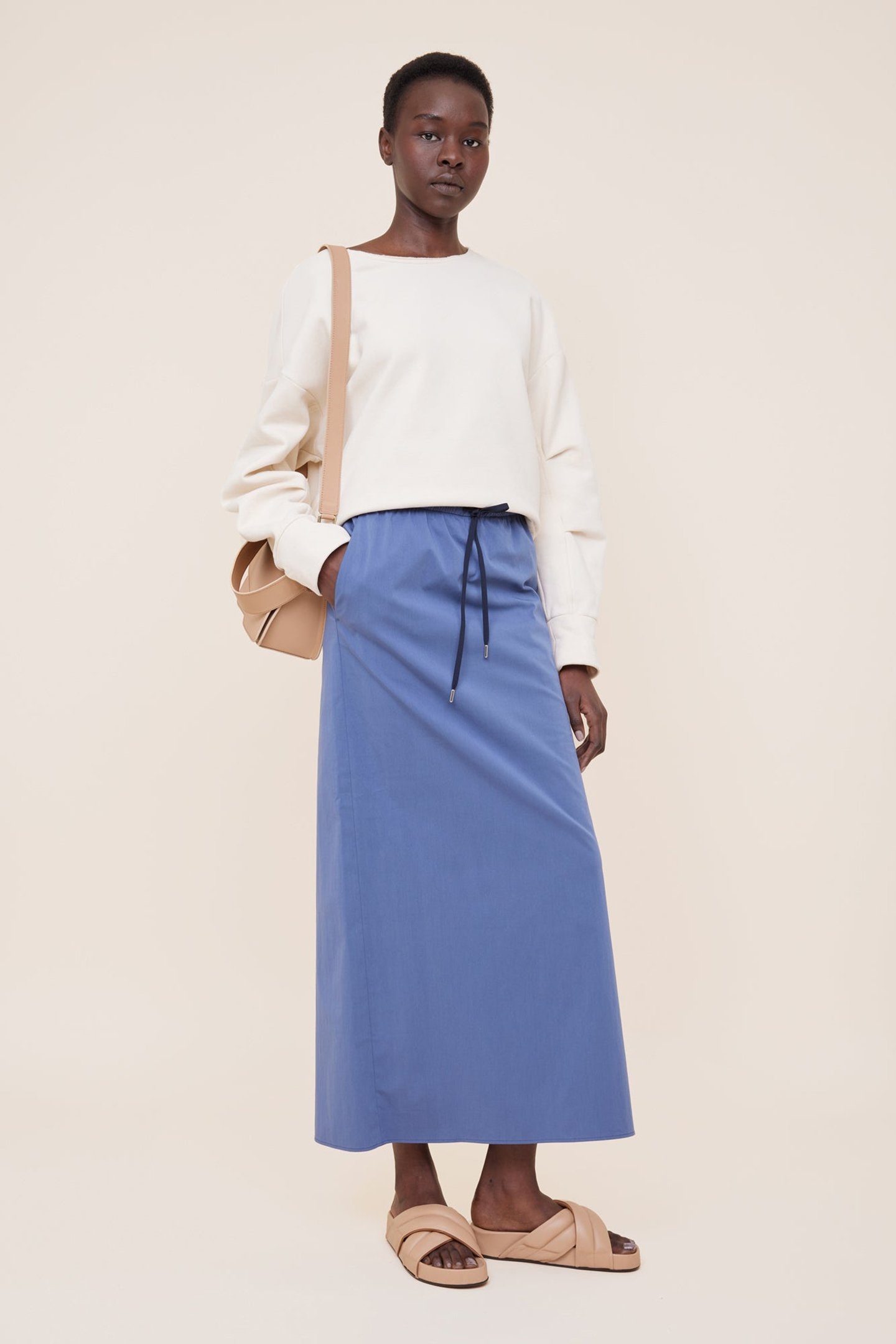 SKIRT TUBE WITH DRAWCORD BLUE INDIGO 2