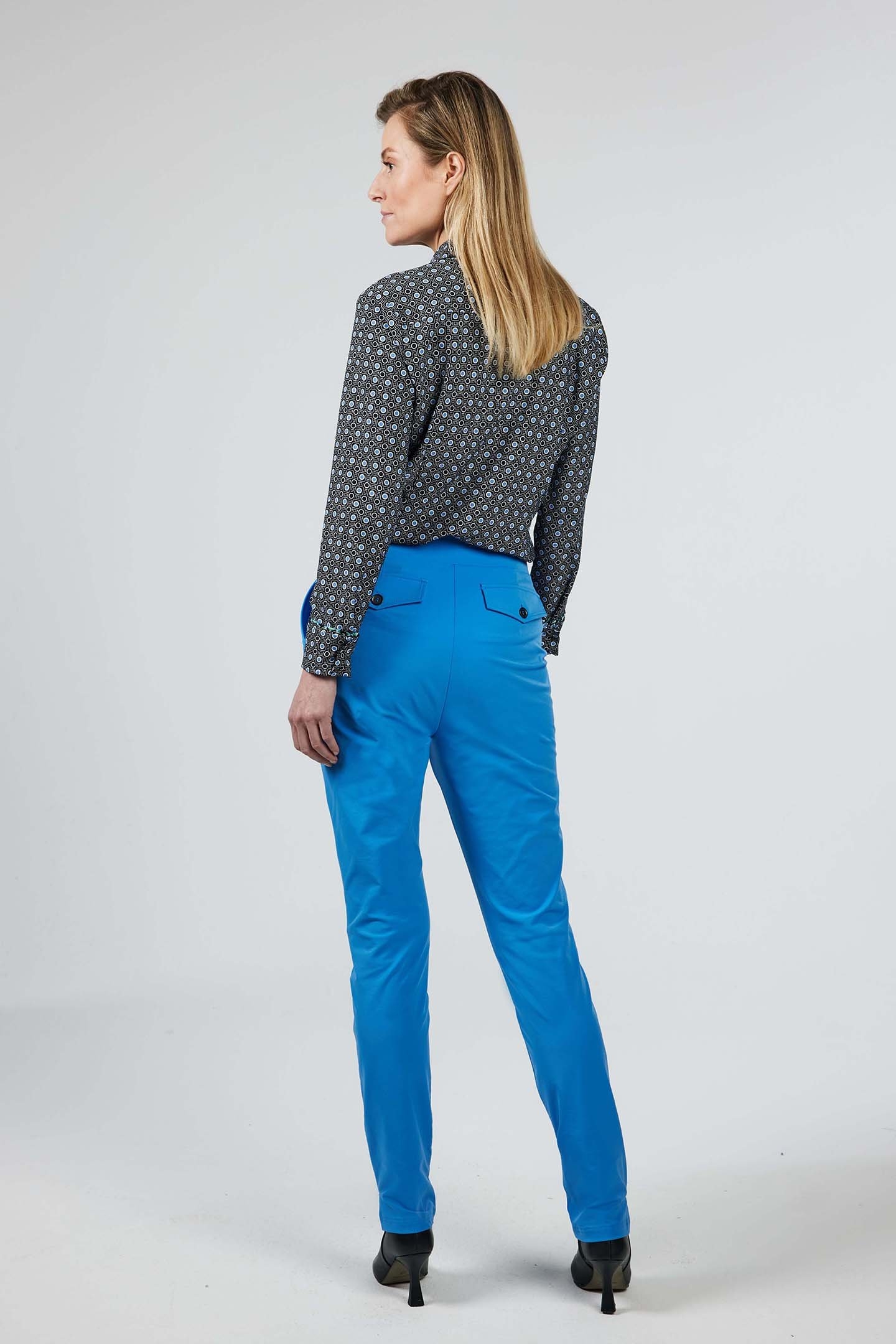 TRAVEL BLOUSE PRINT JOURNEY BLACK WITH QUADRO PRINT 2