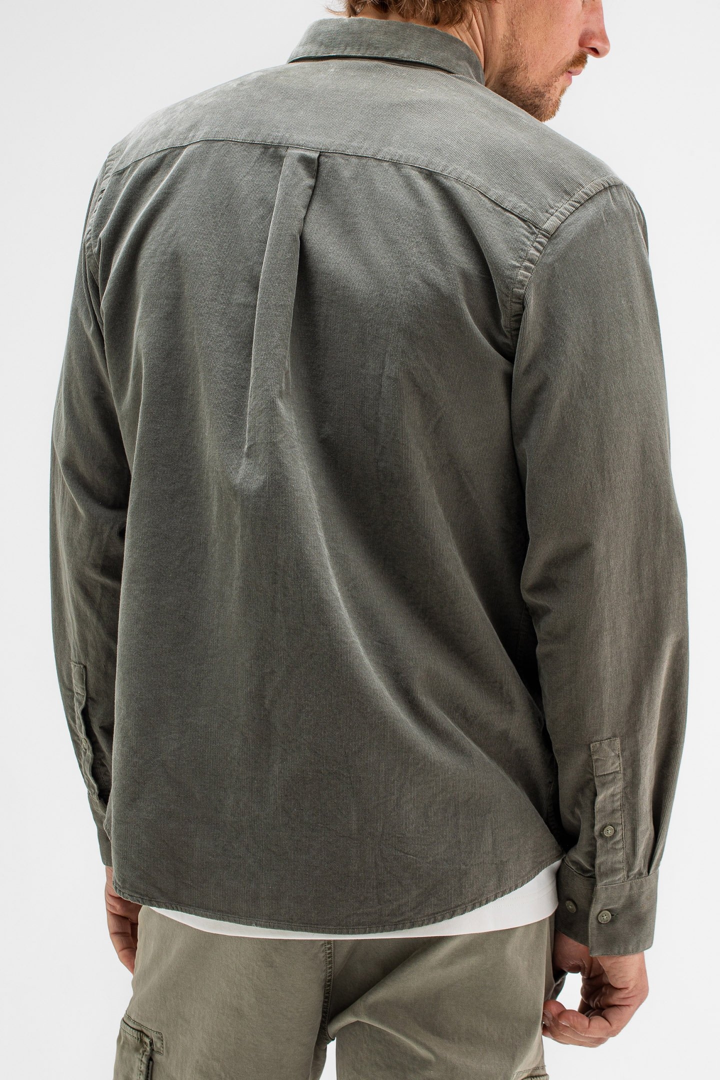 ROBBY CORD SHIRT GRANITE GREEN 2