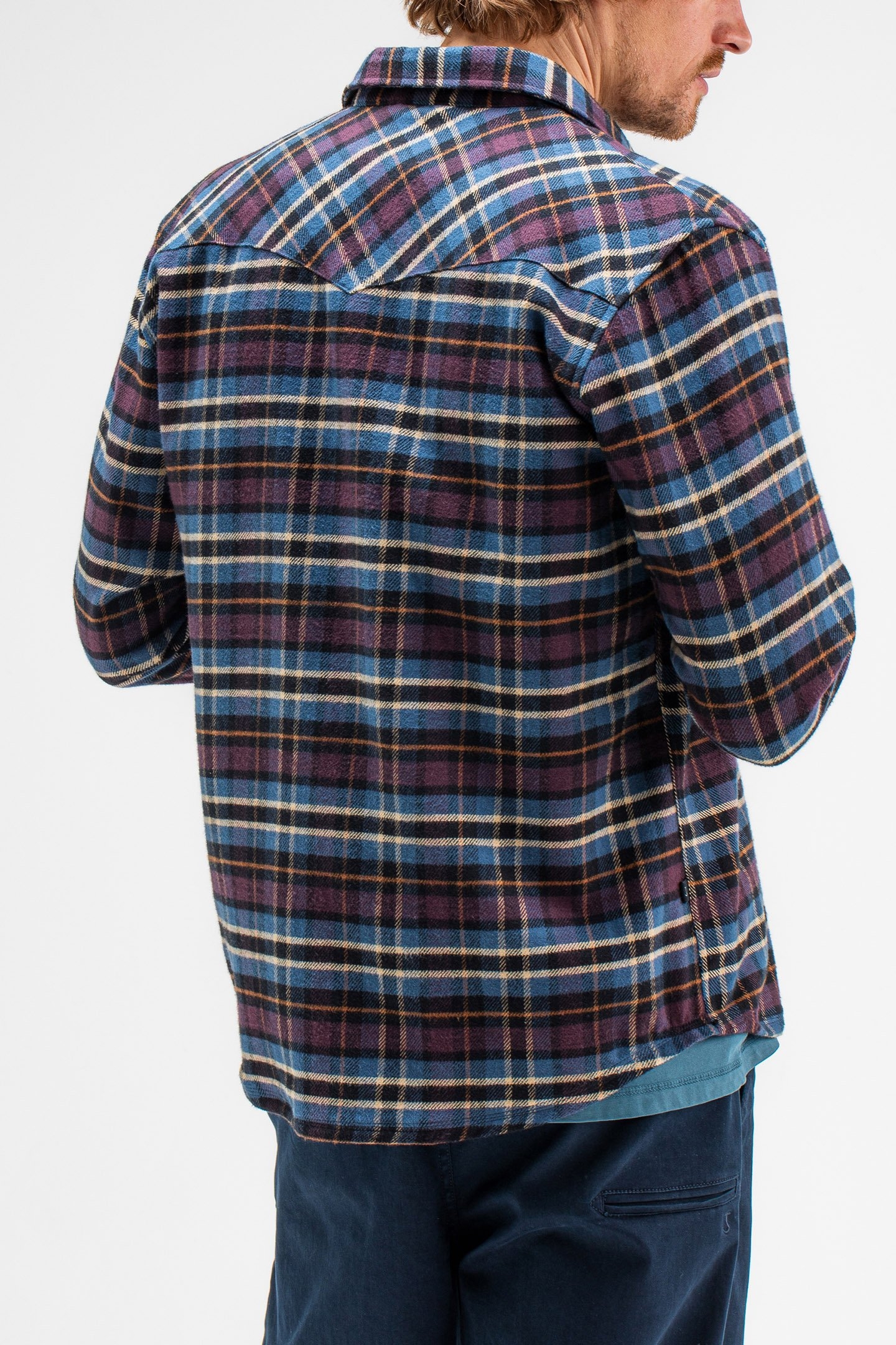 LANTON WESTERN CHECK SHIRT PASCHA PURPLE 2