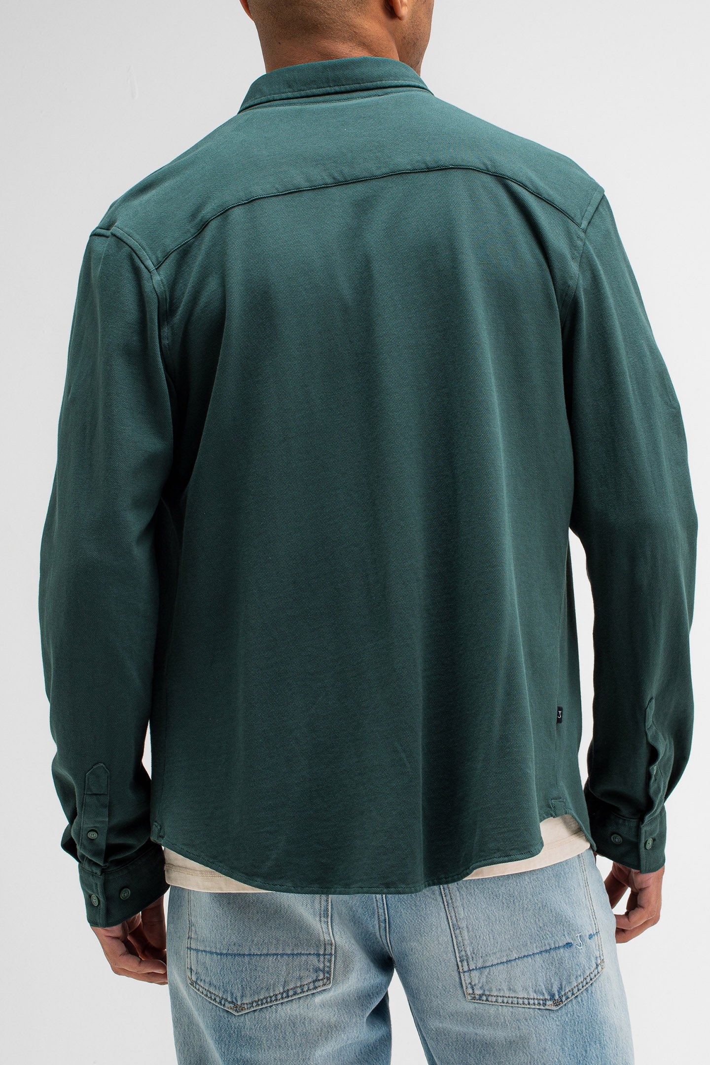 ROBBINS CLEAN PIQUE SHIRT JET GREEN 2