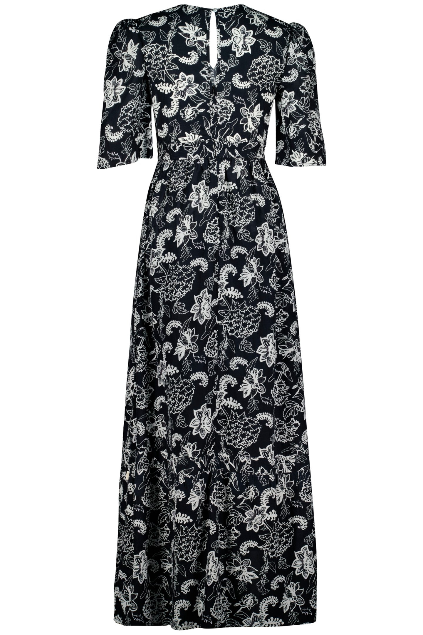 MAXI MAXI DRESS BUENO DARKBLUE WITH WHITE SENNA PRINT 4