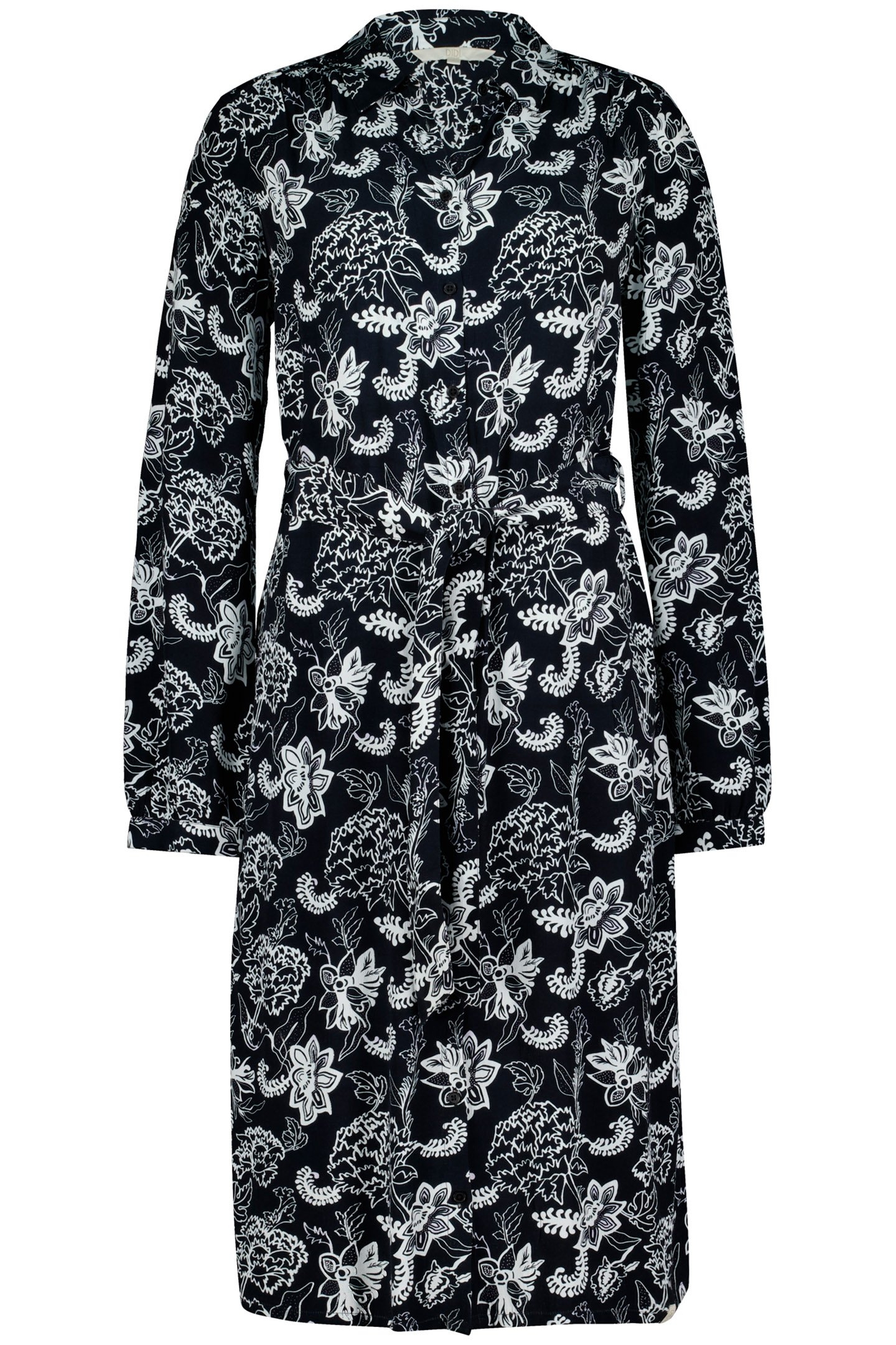 LONGER TUNIC PRECIOUS, 3/4 SLEEVE DARKBLUE WITH WHITE SENNA  3