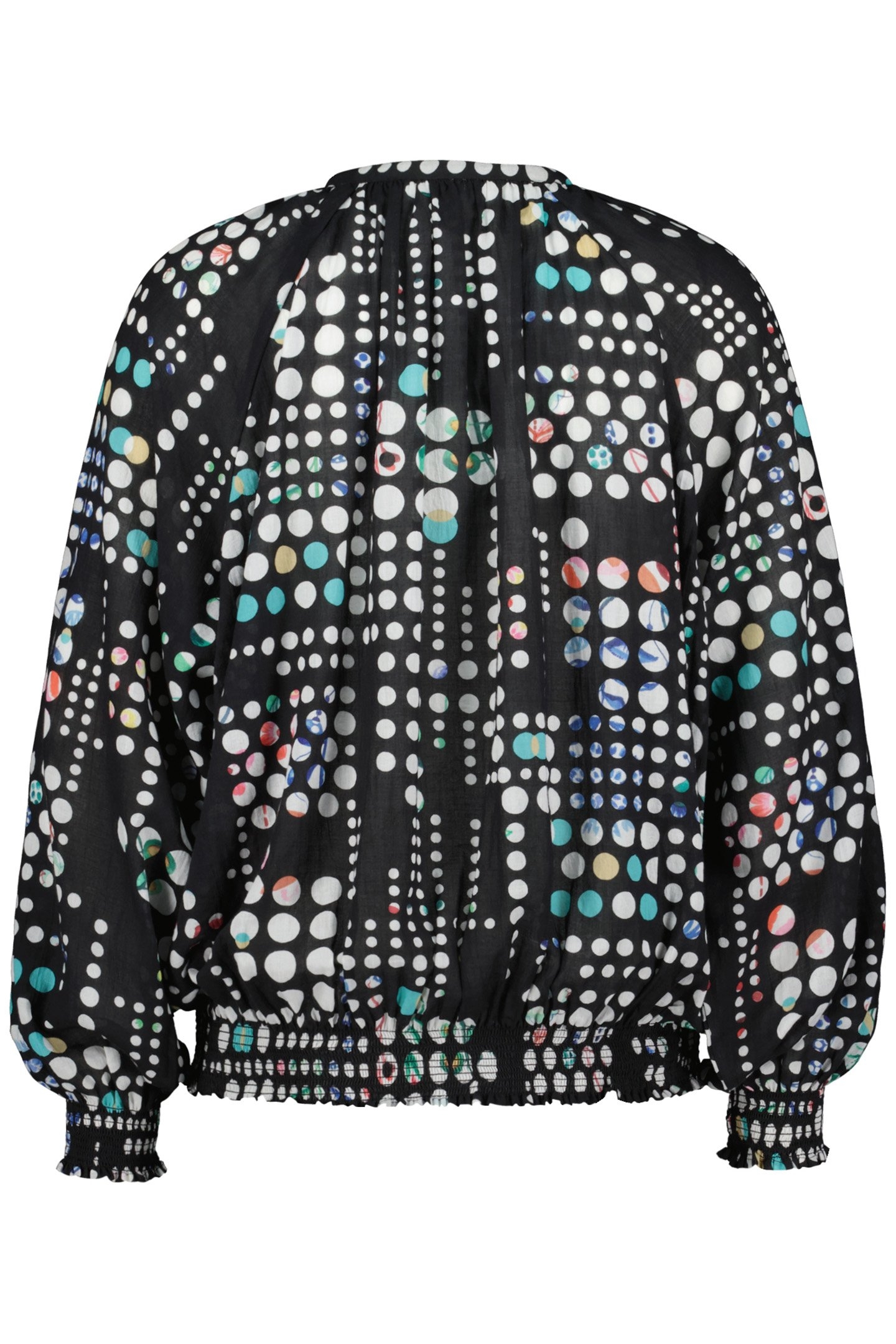 BLOUSE LIMA BLACK WITH SECRET DOT PRINT 5