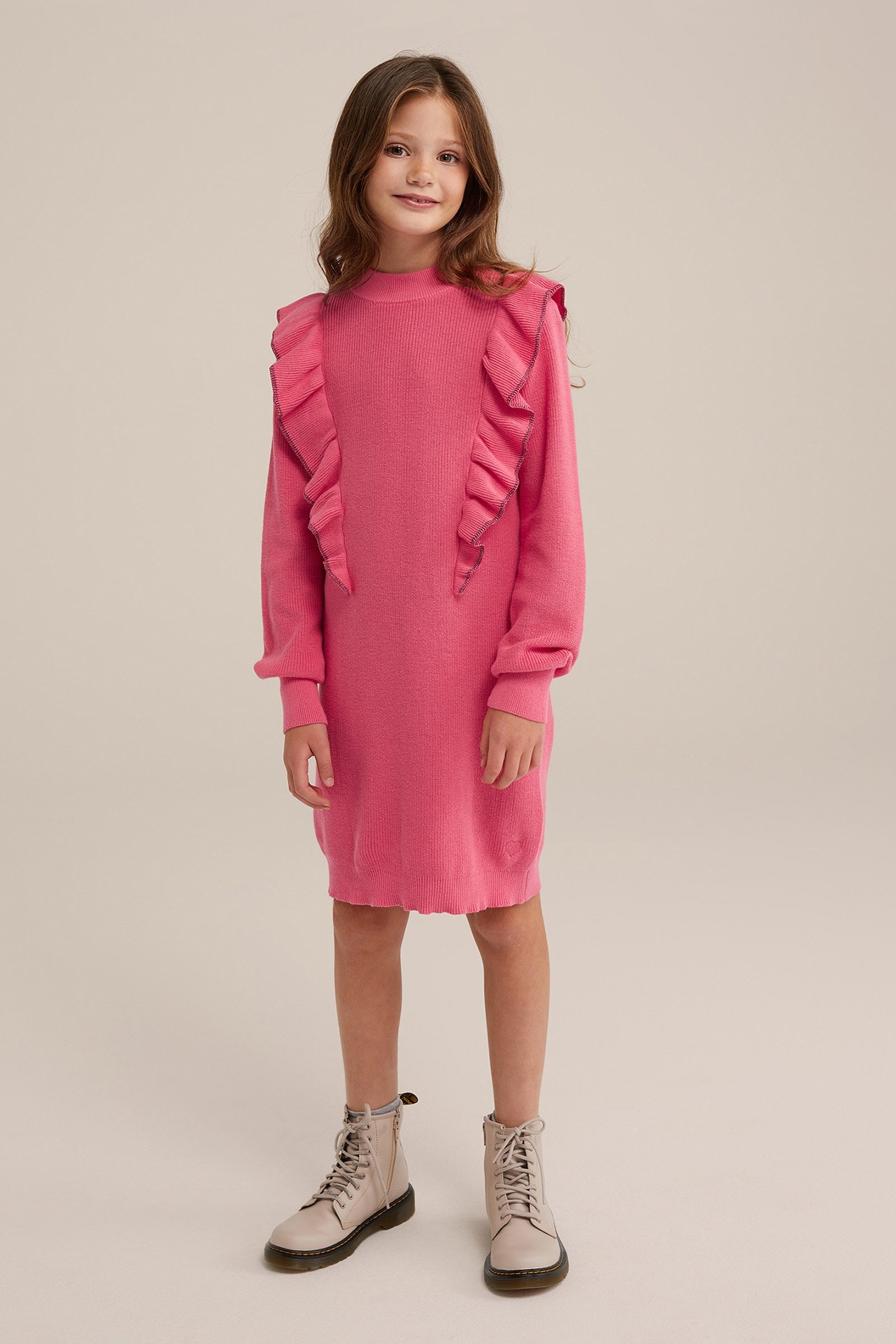 DRESS MID LENGTH PINK 2