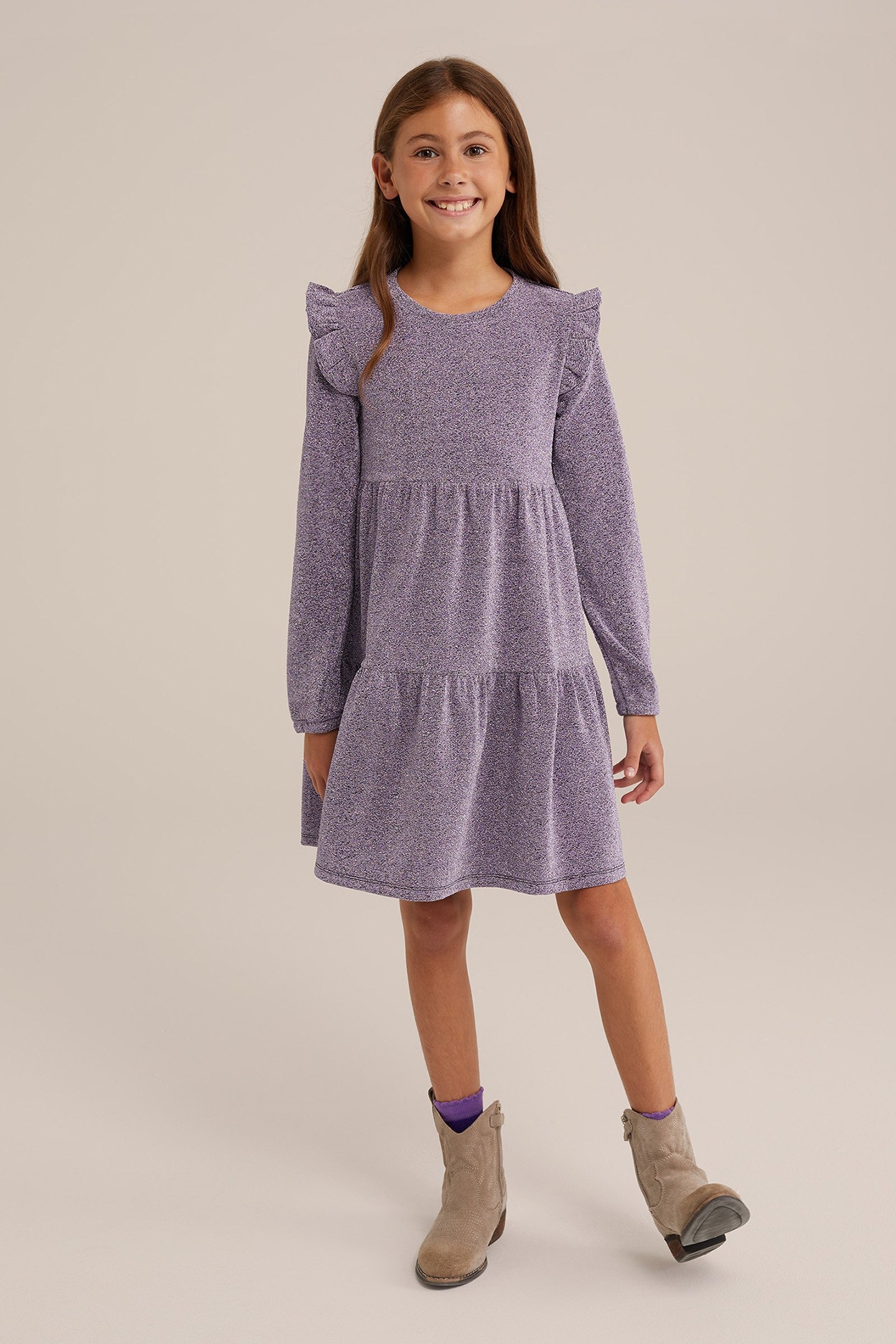 DRESS MID LENGTH PURPLE 2