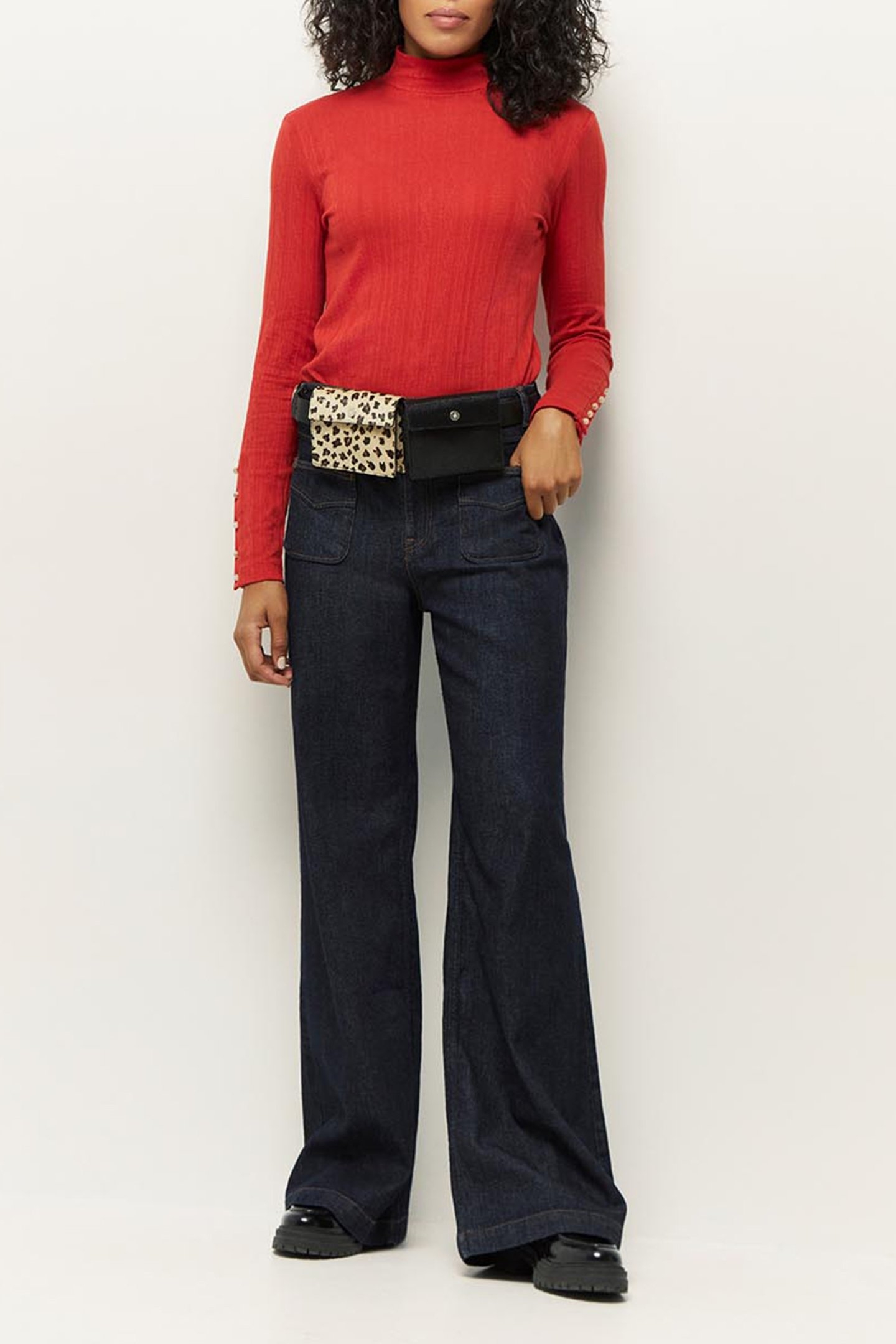 MALORY _ RED POINTELLE MESH T-SHIRT HOLLY BERRY 1