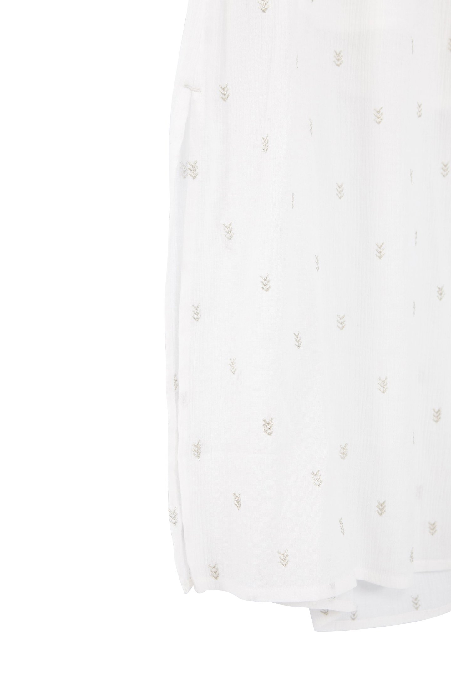 GIRLS’ OFF-WHITE LONG SKIRT WITH GOLD EMBROIDERY 4