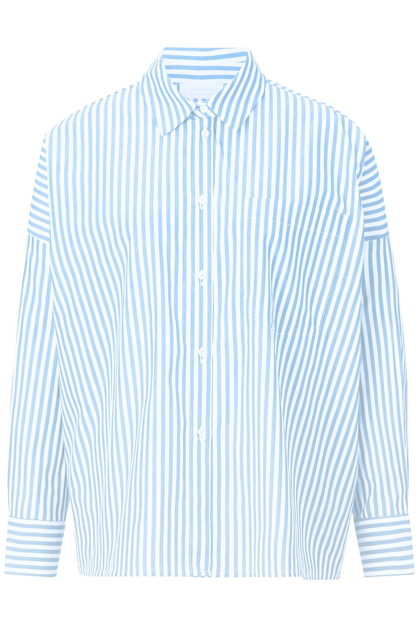 OVERSIZED STRIPED BLOUSE ORGANIC COTTON BLUE 4