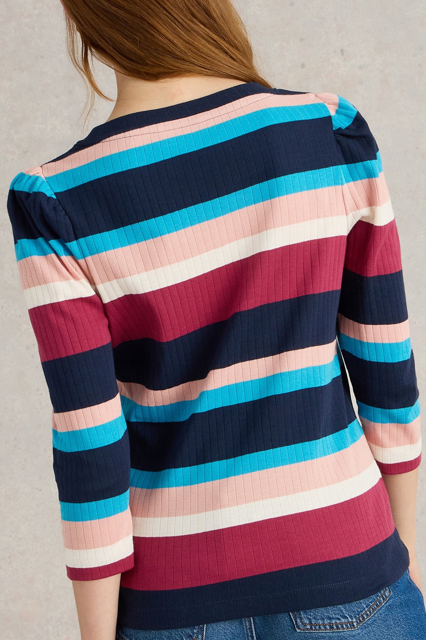 PUFF SLEEVE TEE BLUE MULTI 2