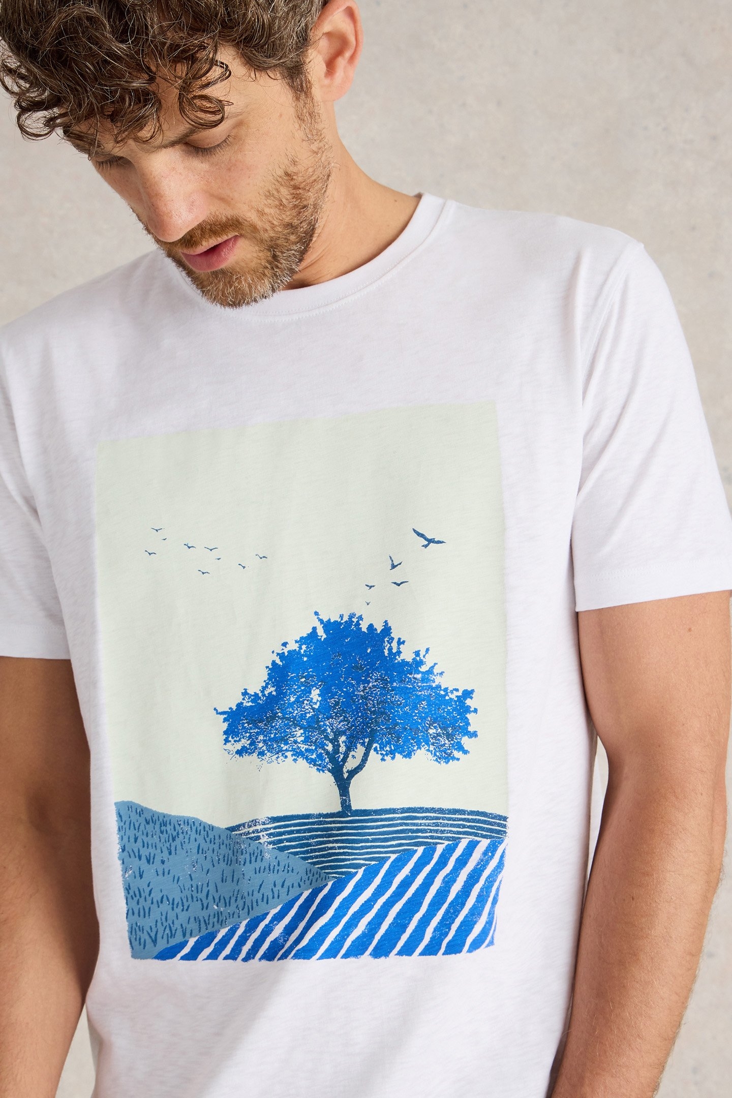 INDIGO TREE GRAPHIC TEE IVORY PRINT 5