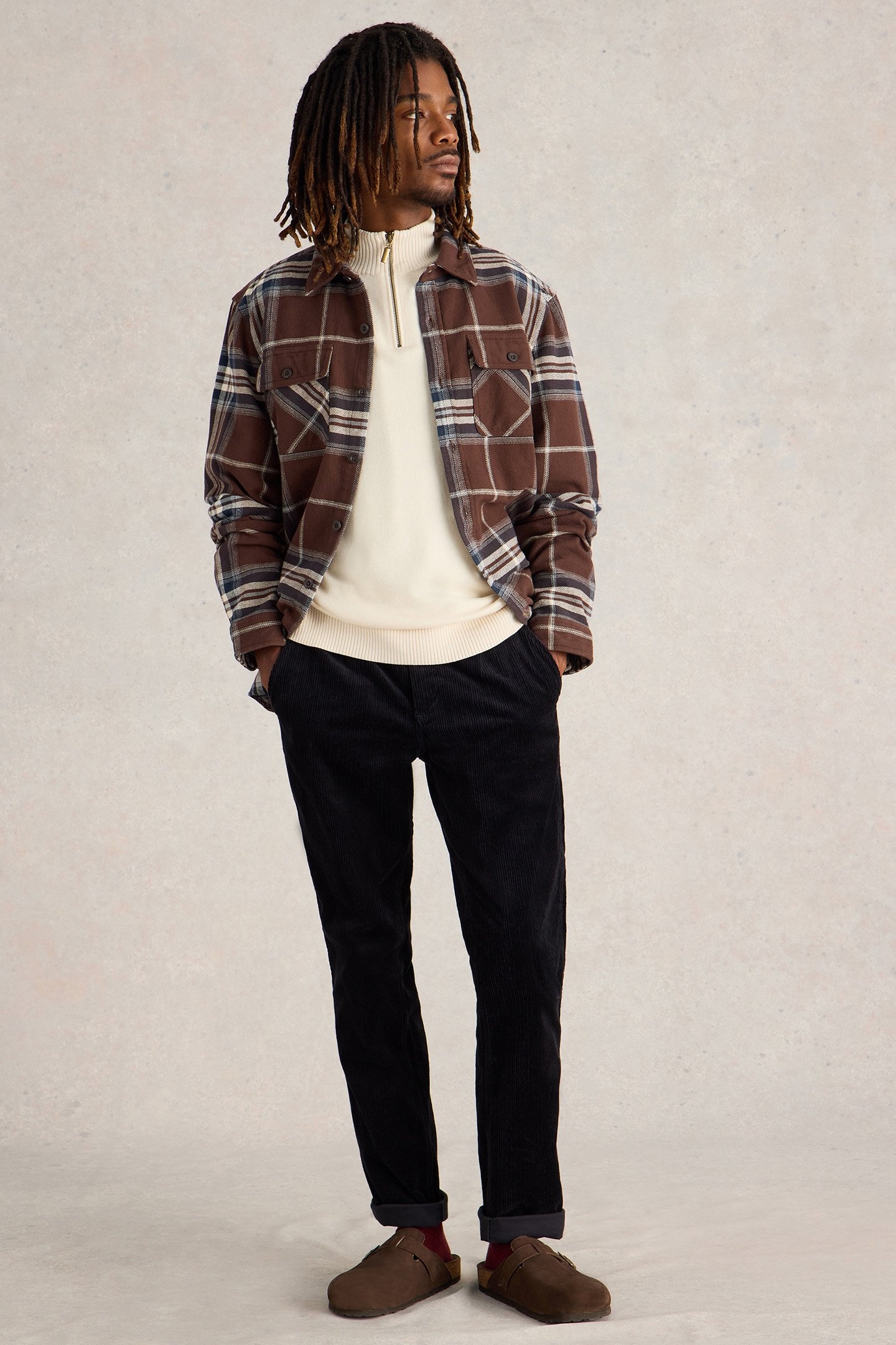 KIMBER CORD TROUSER DARK NAVY 1