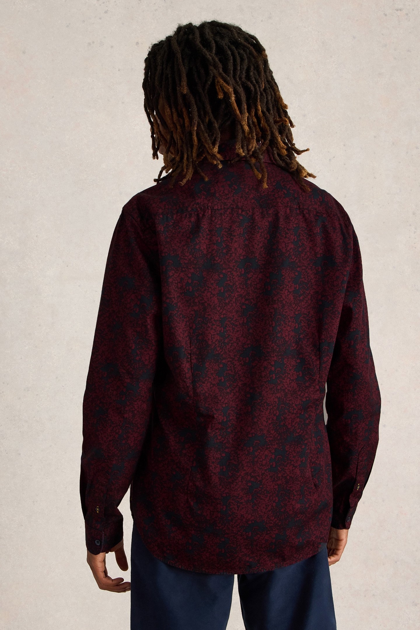 FLORAL WREATH PRINTED SHIRT PLUM PRINT 2