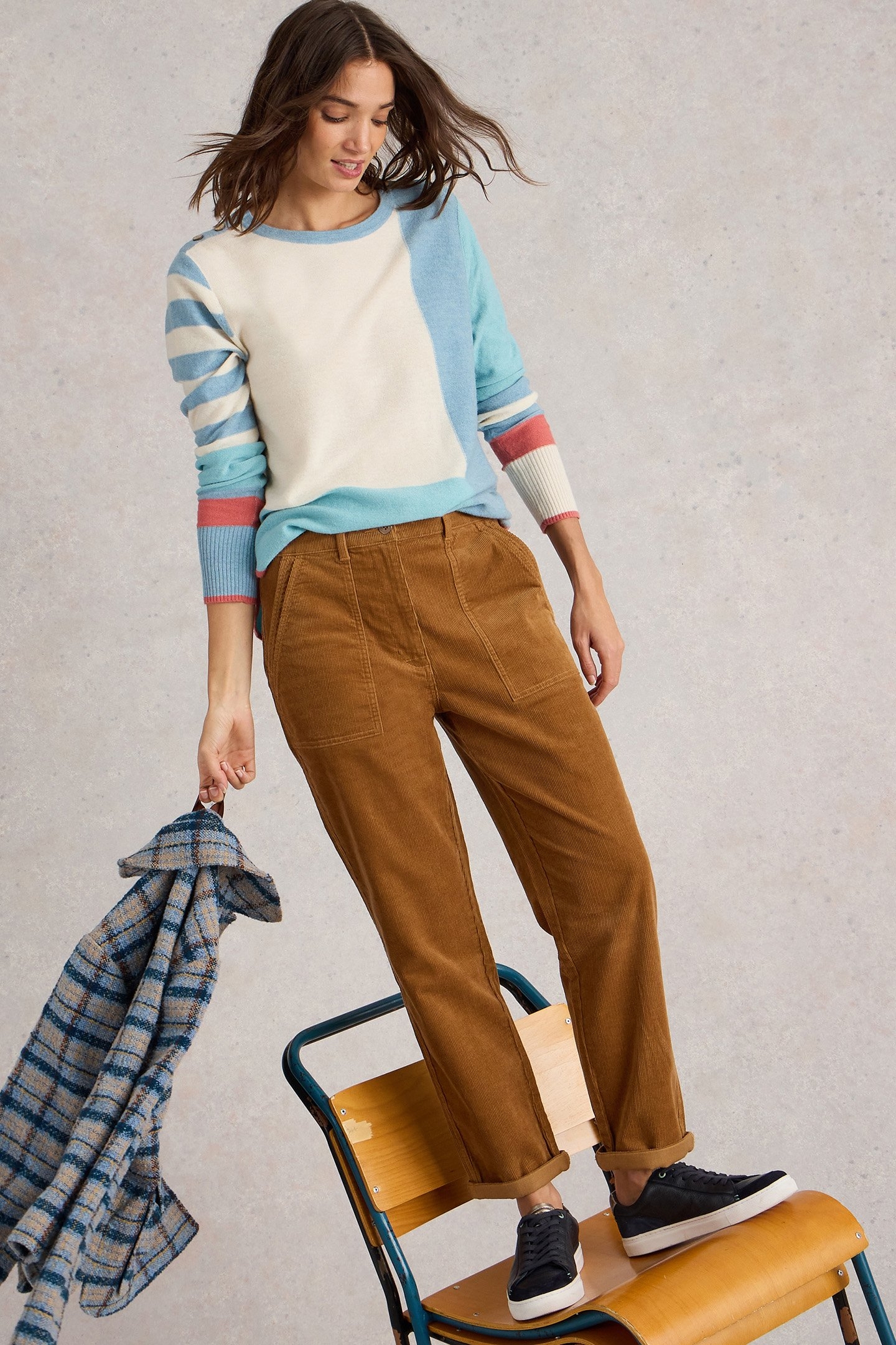 TWISTER CORD TROUSER MID TAN 3