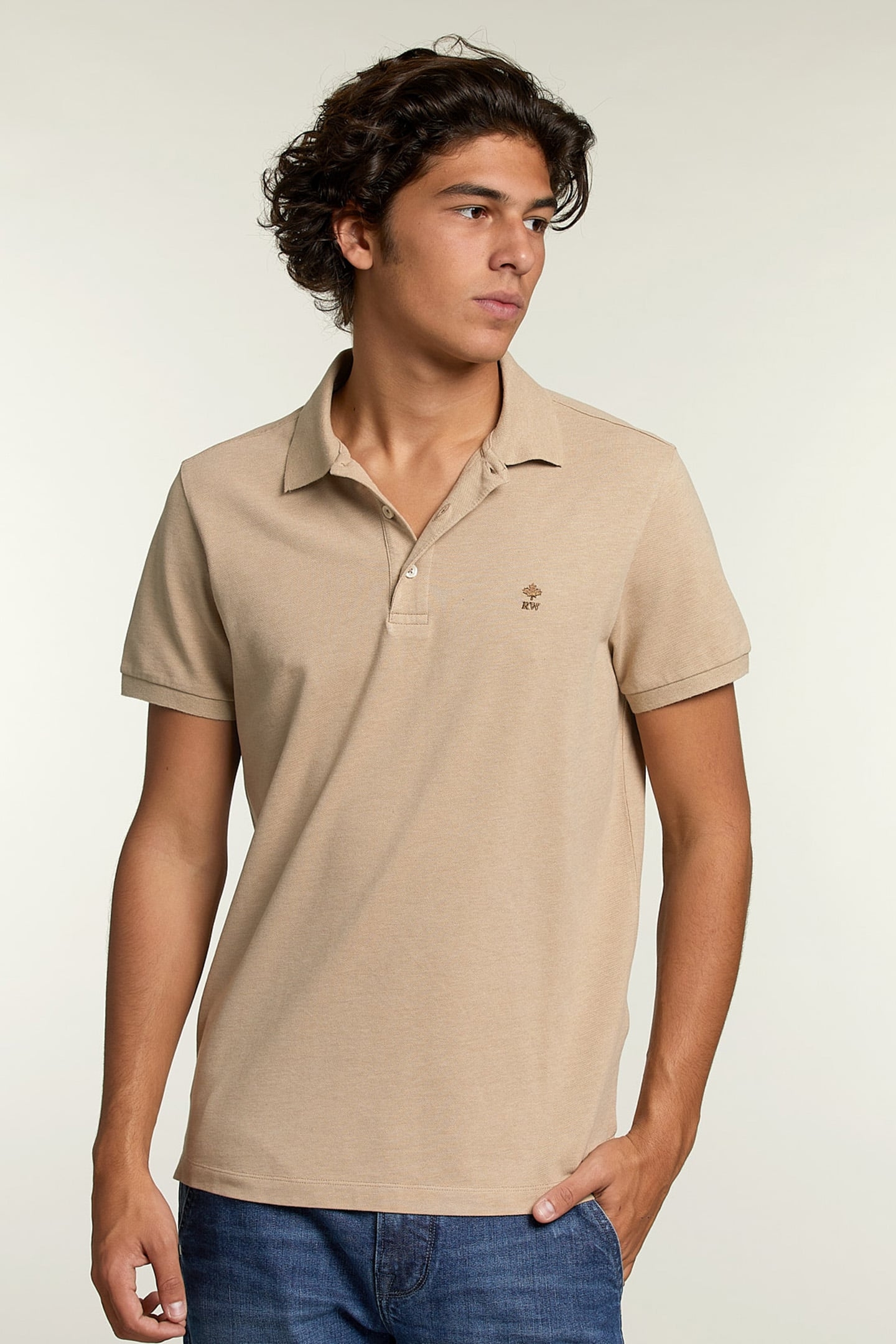 CUSTOM FIT PIMA COTTON POLO DUNE MIX 1