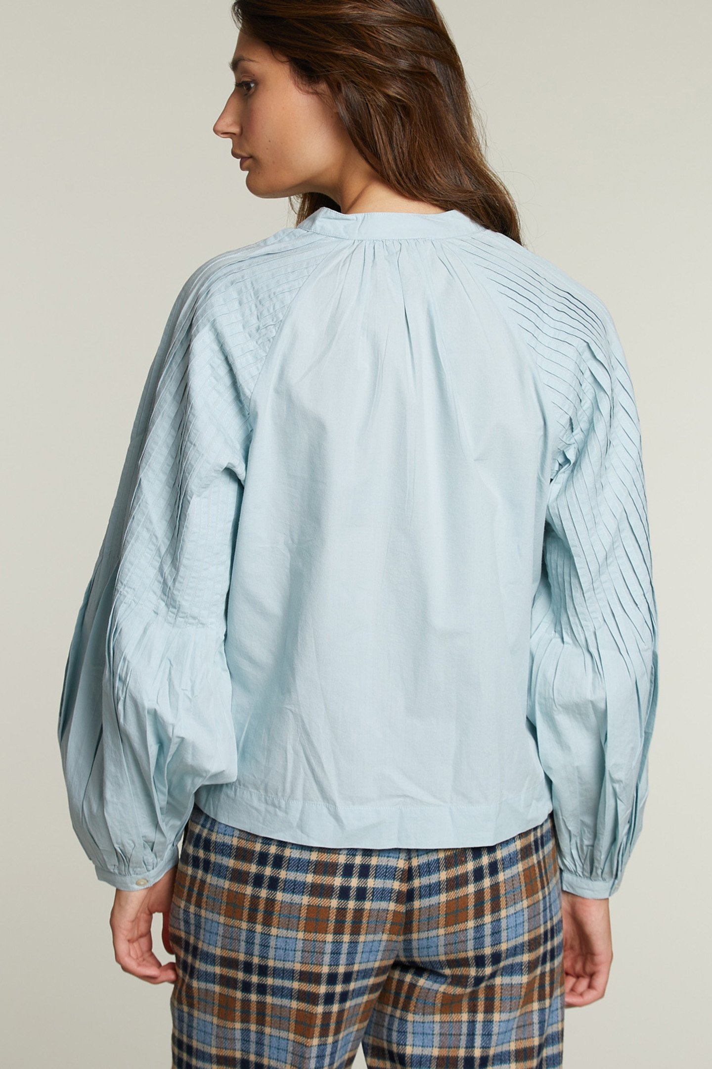 BLUE BLOUSE BALLOON SLEEVES 2