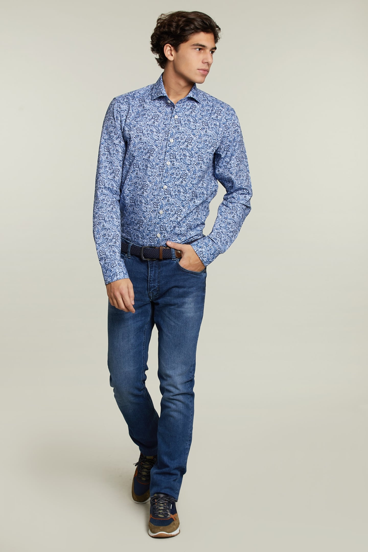 CUSTOM FIT FANTASY SHIRT BLUE 3