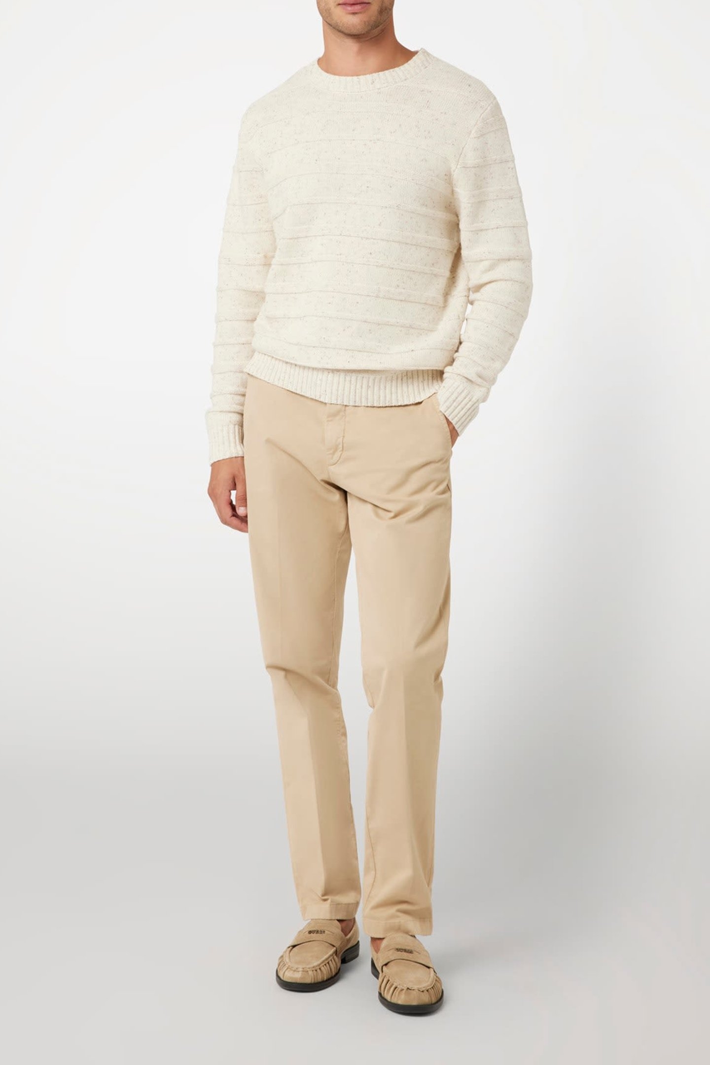 LS CN STITCH STRIPES WARM MILK 3