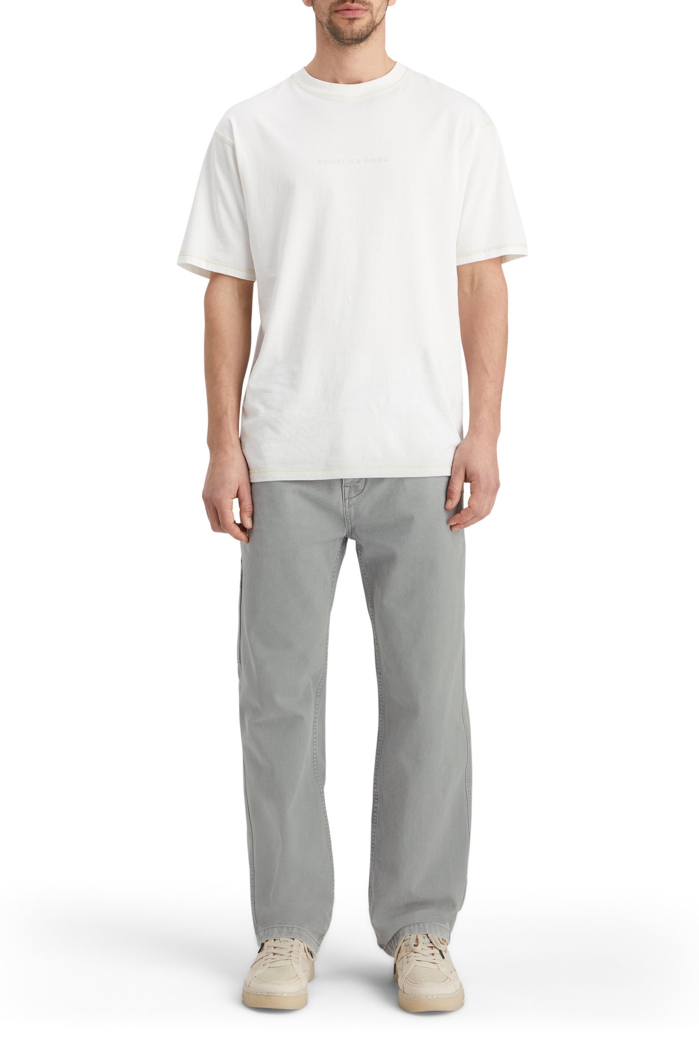 VERVE - ACID WASHED COTTON-BLEND WORKER PANT ASPHALT 3