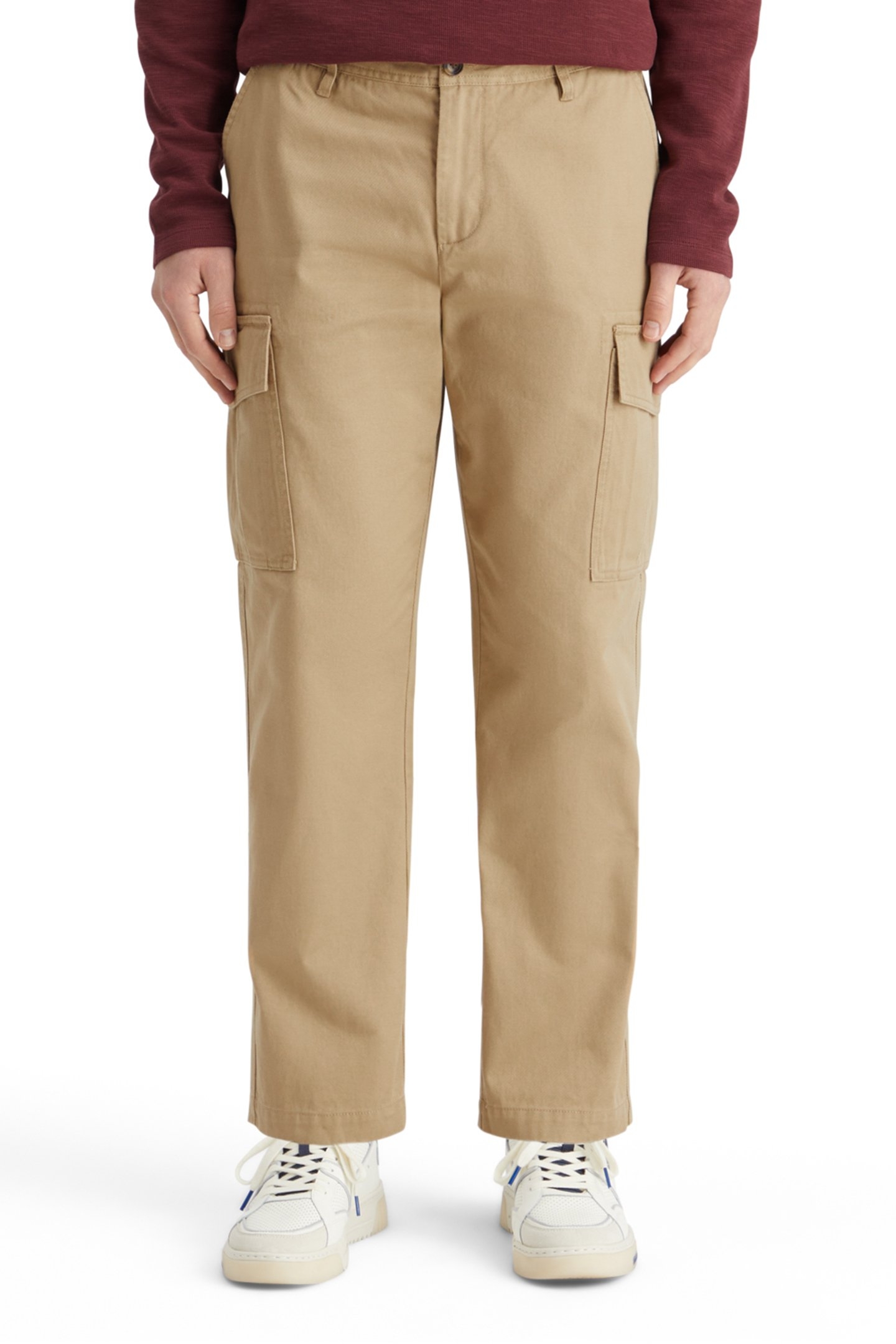 LOOSE TAPERED COTTON-TWILL CARGO PANT DESERT SAND 1