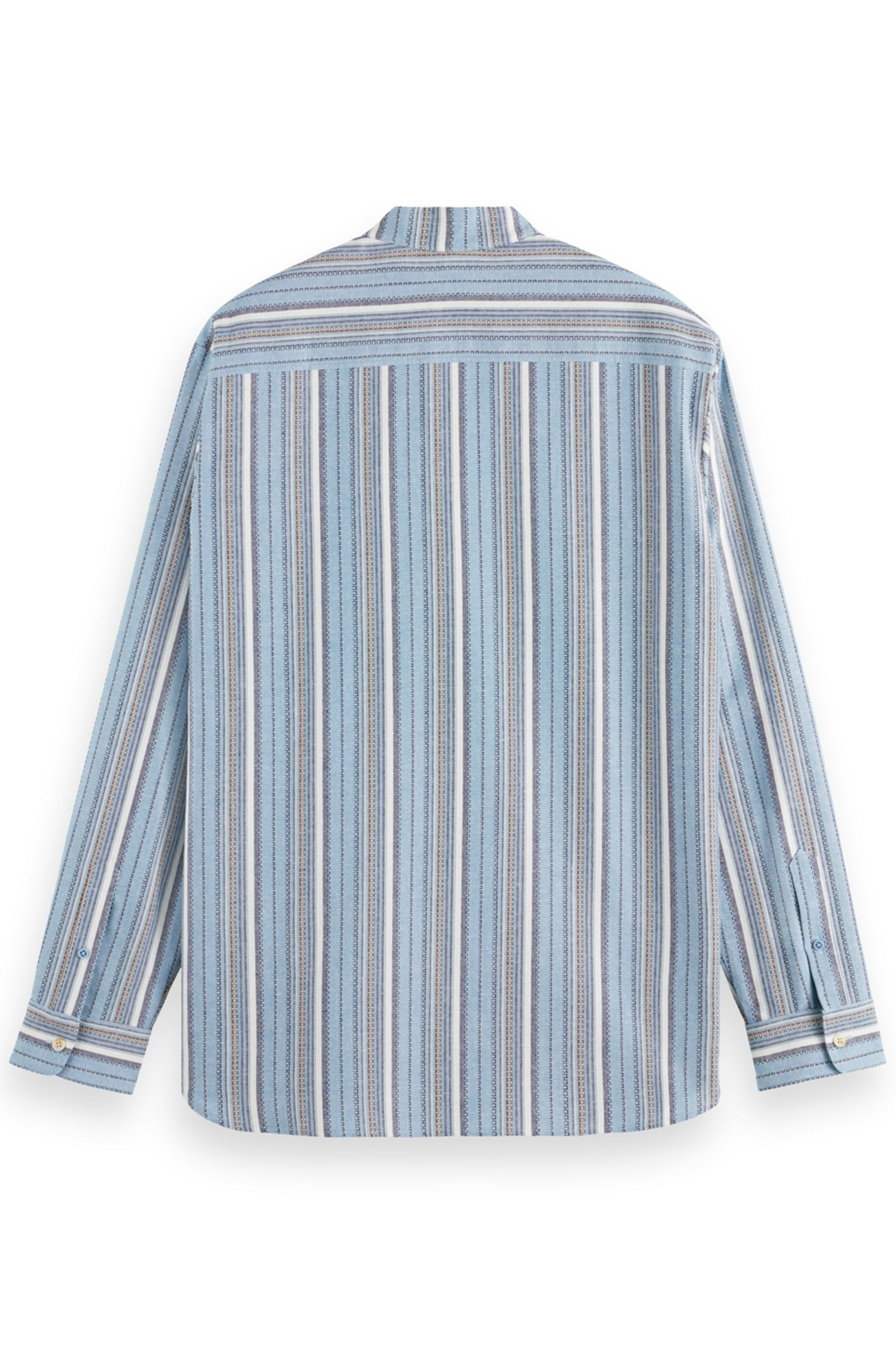 RELAXED FIT STRUCTURED MULTICOLOR STRIPE SHIRT BLUE STRIPE 2