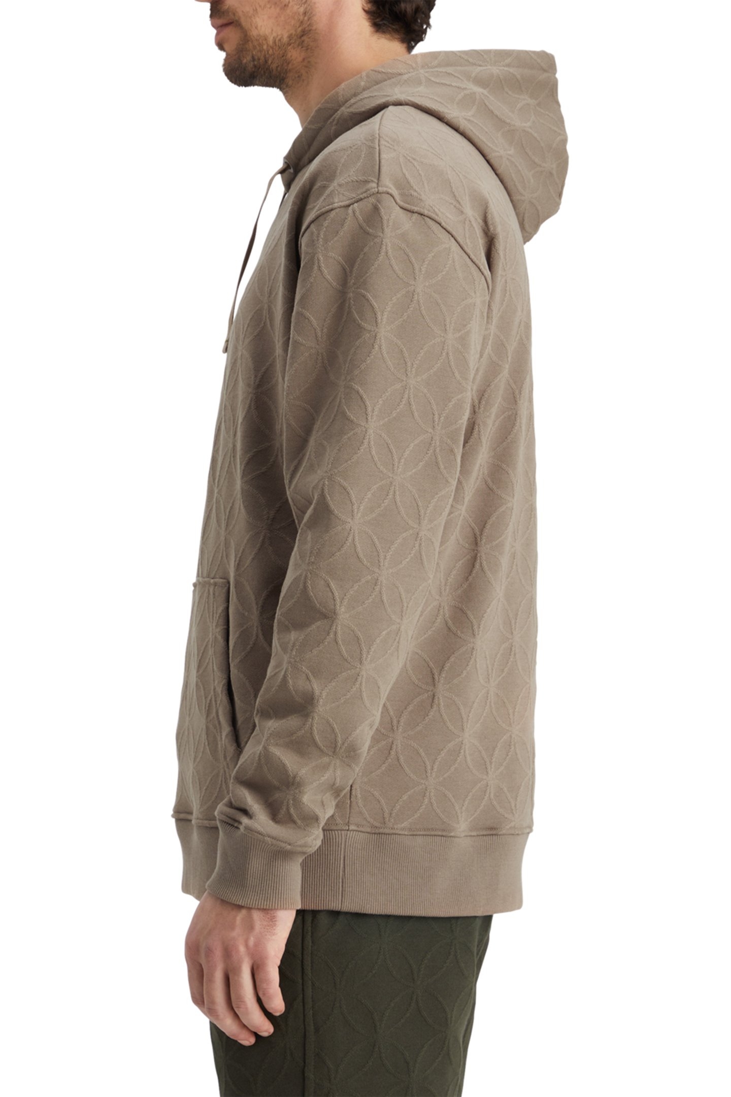 JACQUARD TERRY HOODIE CAPPUCHINO 6