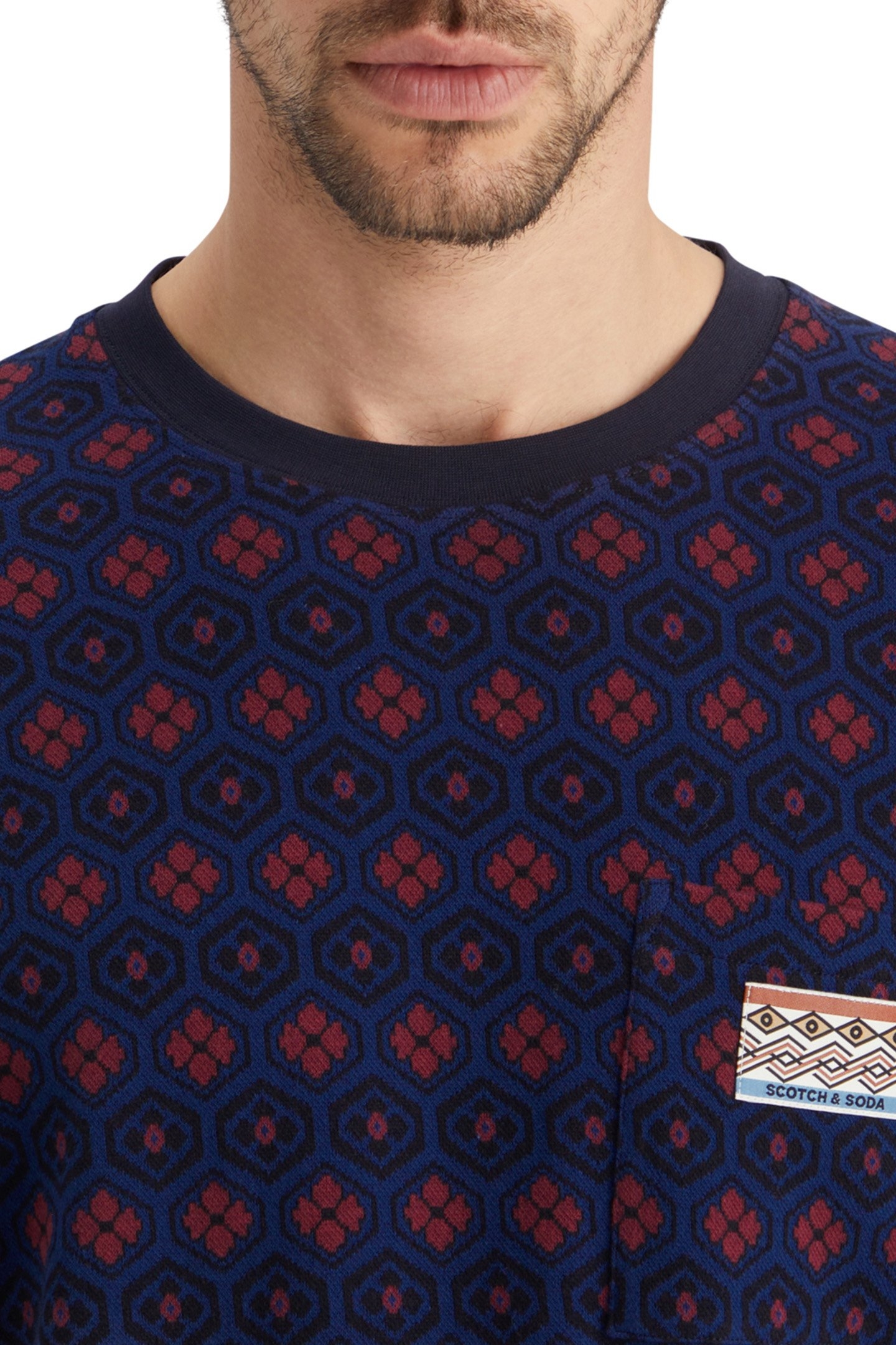 RELAXED FIT JACQUARD T-SHIRT NIGHT BOOKCOVER DITSY 6