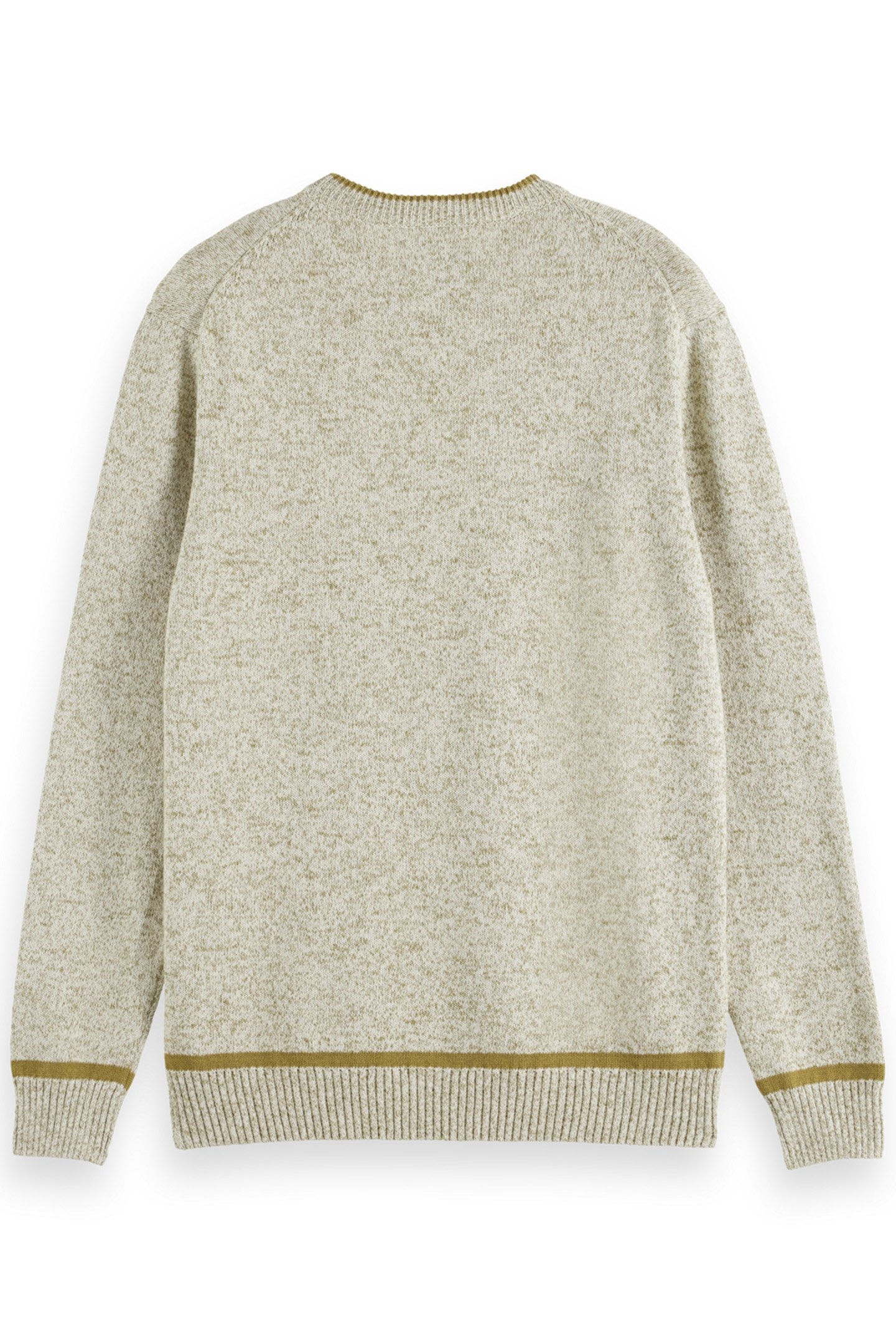 REGULAR CREW NECK COTTON BLEND WHITE MELANGE 2