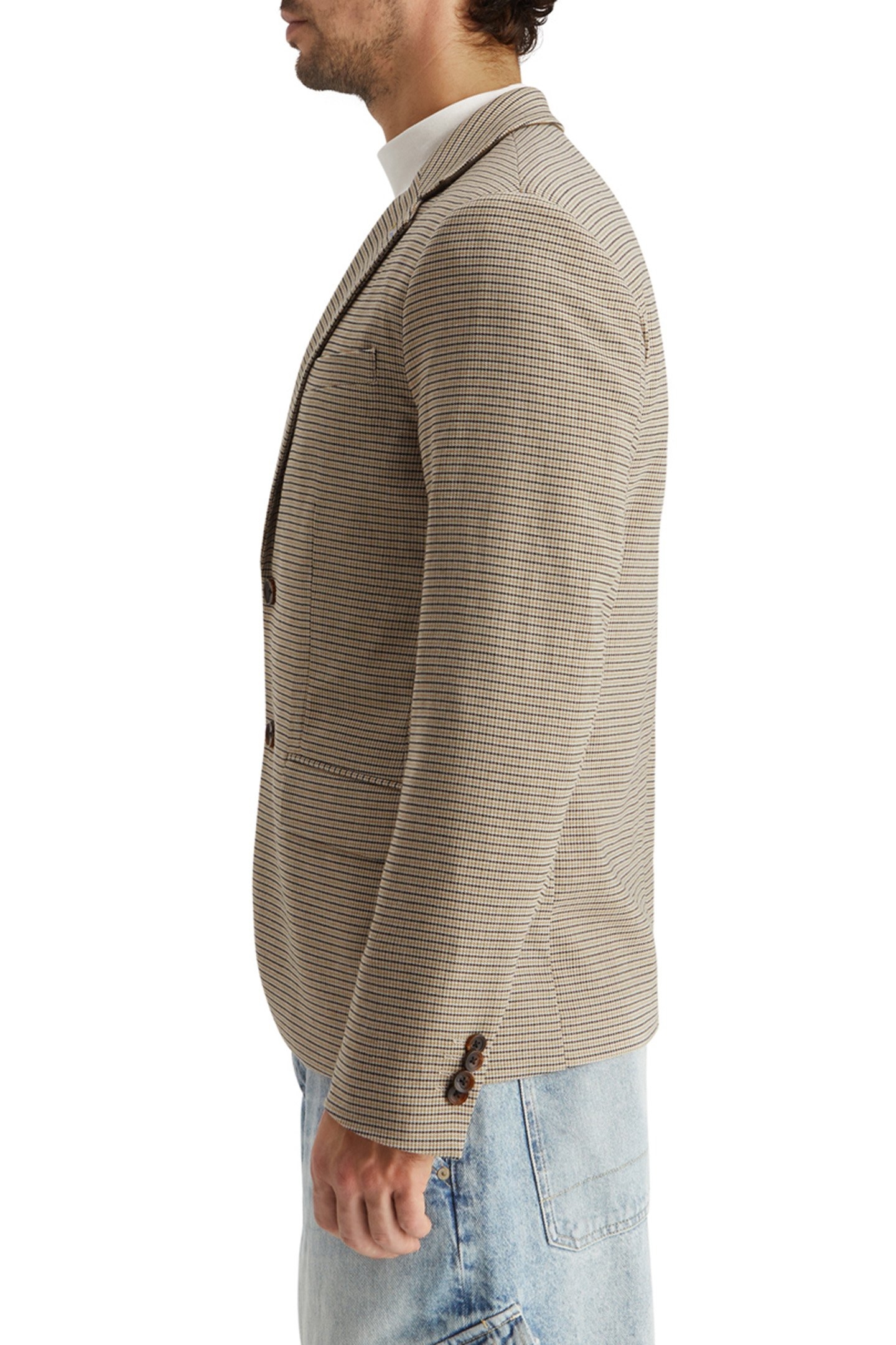 SINGLE BREASTED YARN-DYED BLAZER ANTRA OFFWHITE MINI CHECK 6