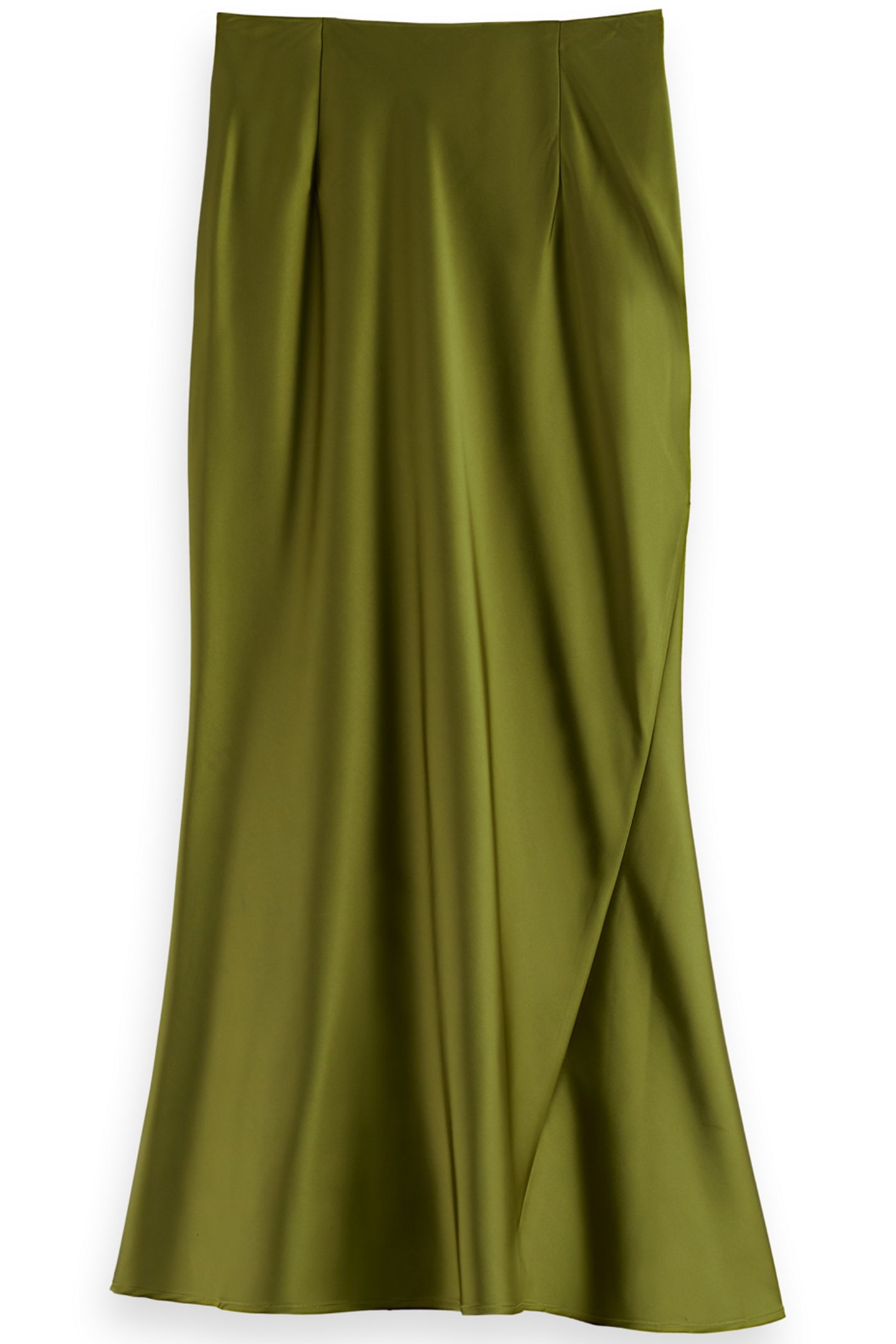 SATIN SKIRT MOSS GREEN 2