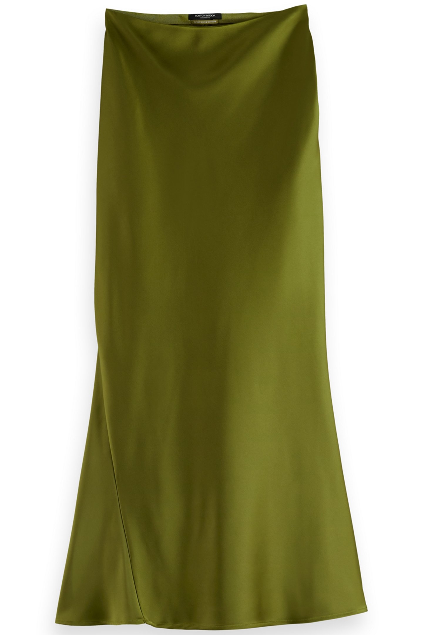 SATIN SKIRT MOSS GREEN 1