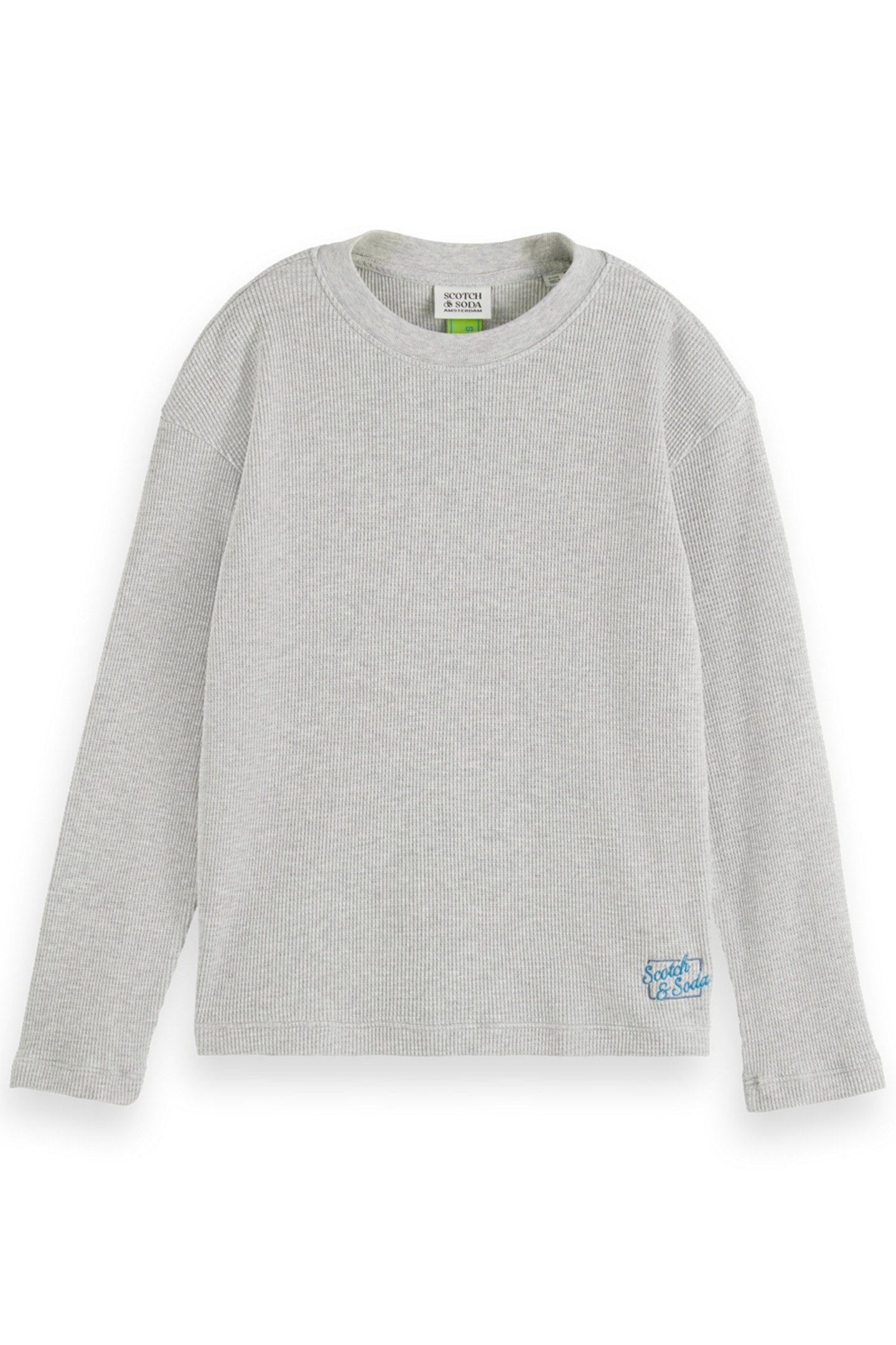 BOY STRUCTURED LONG-SLEEVED T-SHIRT GREY MELANGE 1