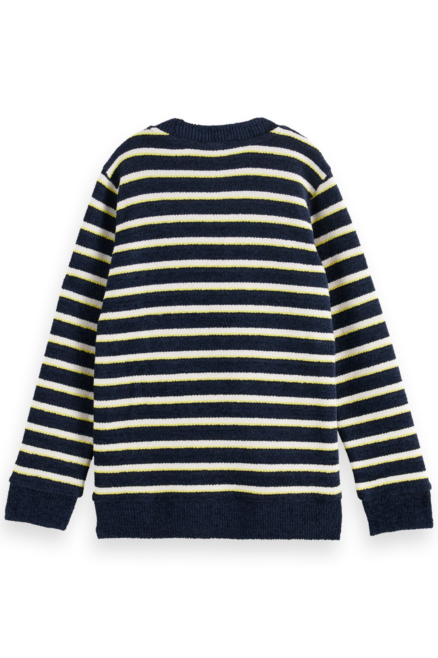 BOY STRIPED FELPA CREWNECK NIGHT/ECRU/EMBASSY YELLOW STRIPE 2