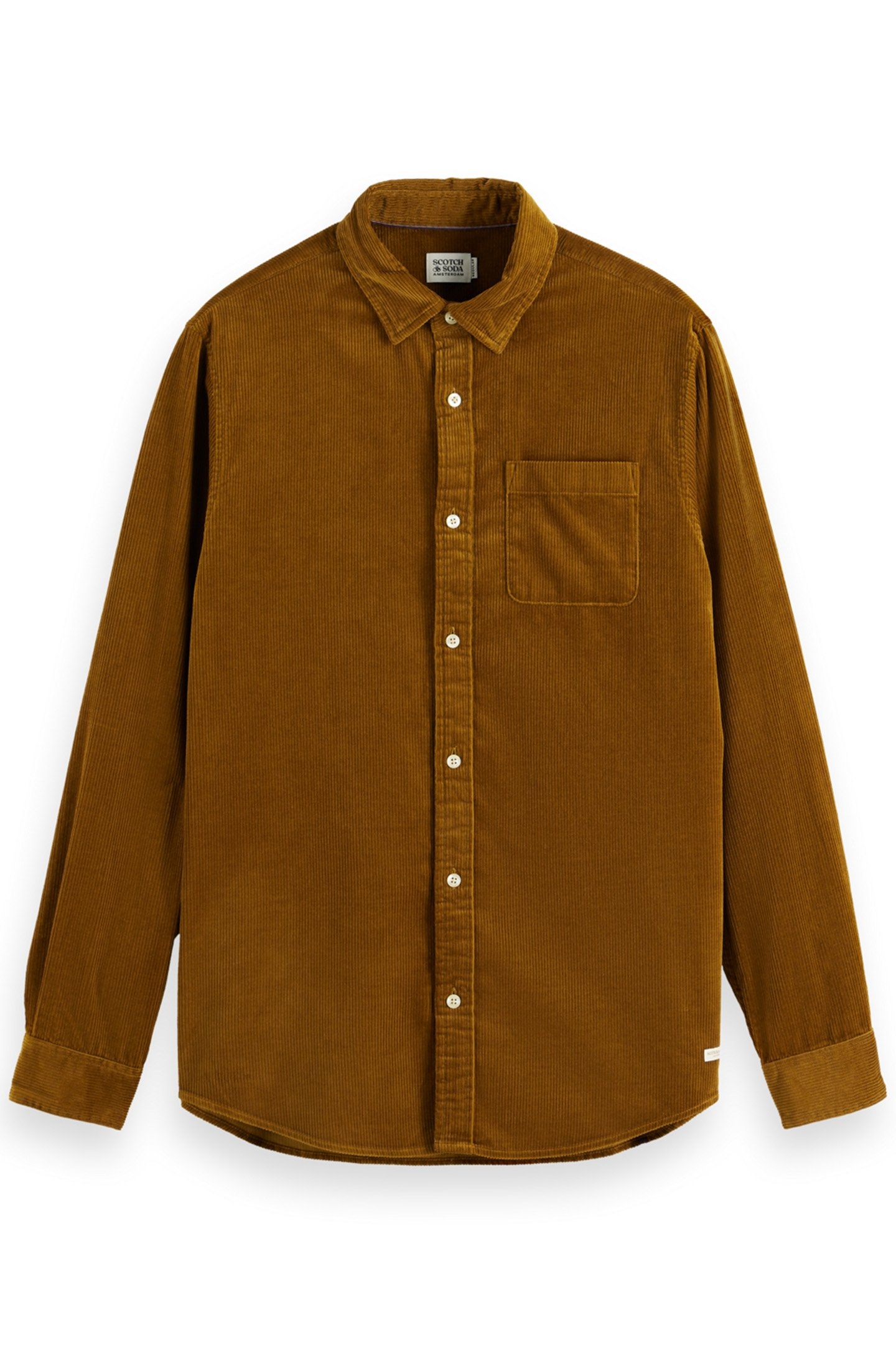 SOLID CORDUROY SHIRT GOLDEN RUST 1