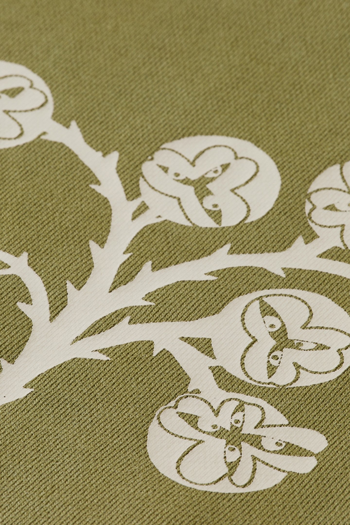 GARMENT DYED ARTWORK SWEATSHIRT MOSS GREEN 7