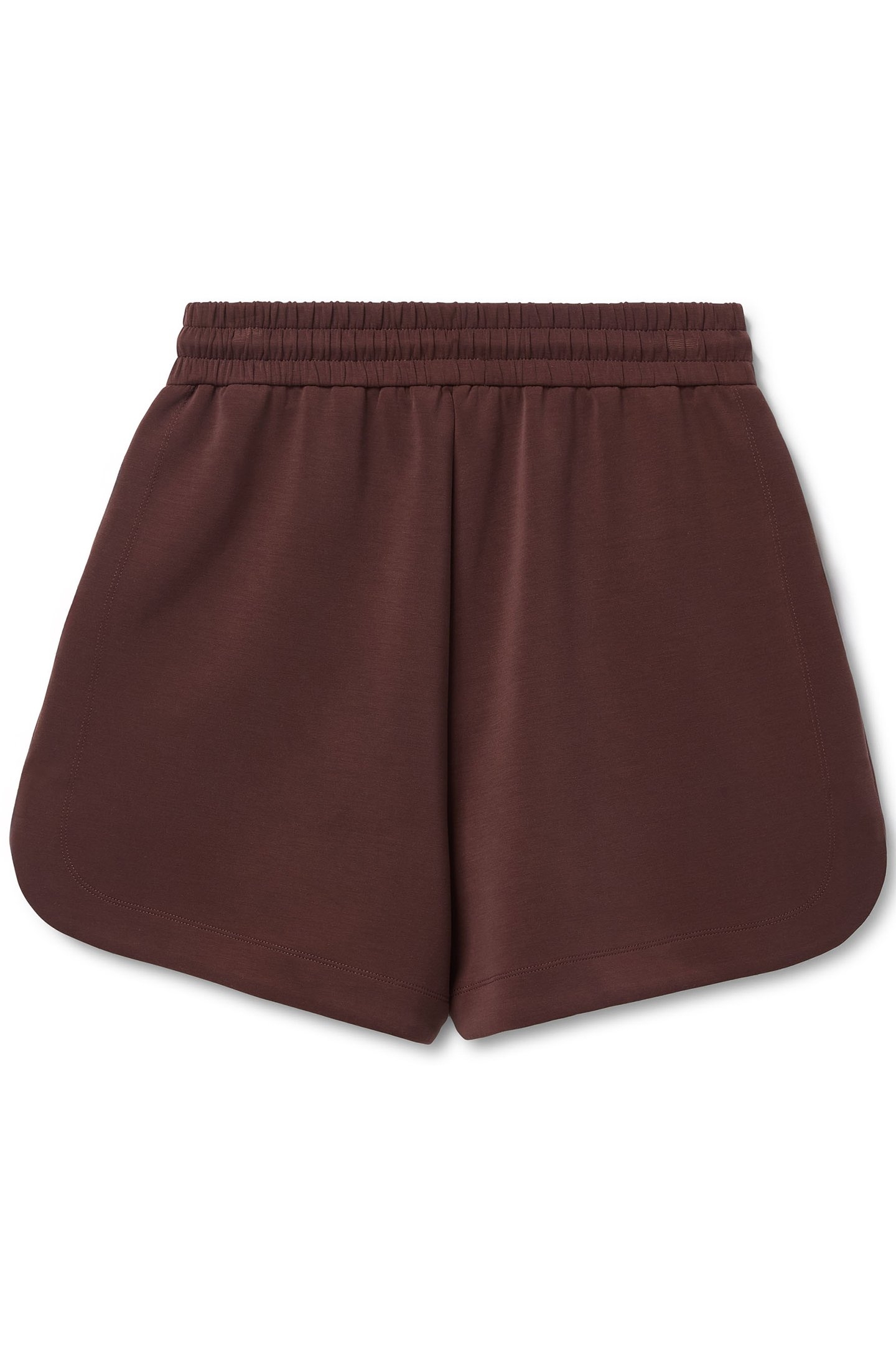 CURVED HEM DRAWSTRING SHORTS PUCE 2