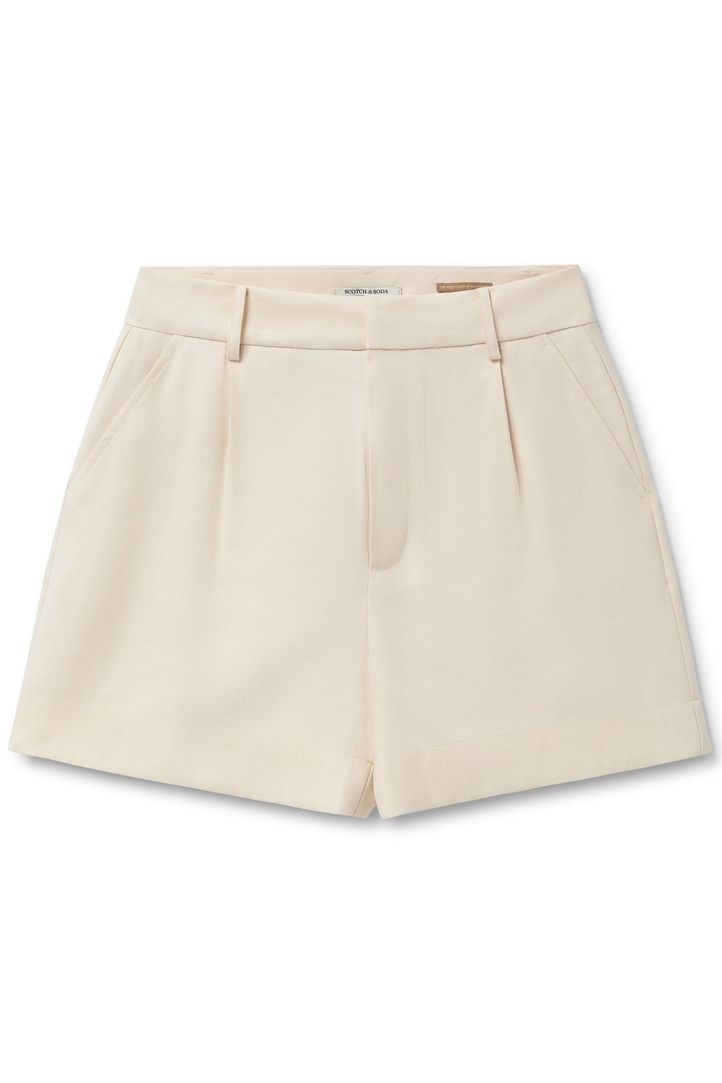 TAILORED PLEAT SHORTS WHITE CAP GREY 3