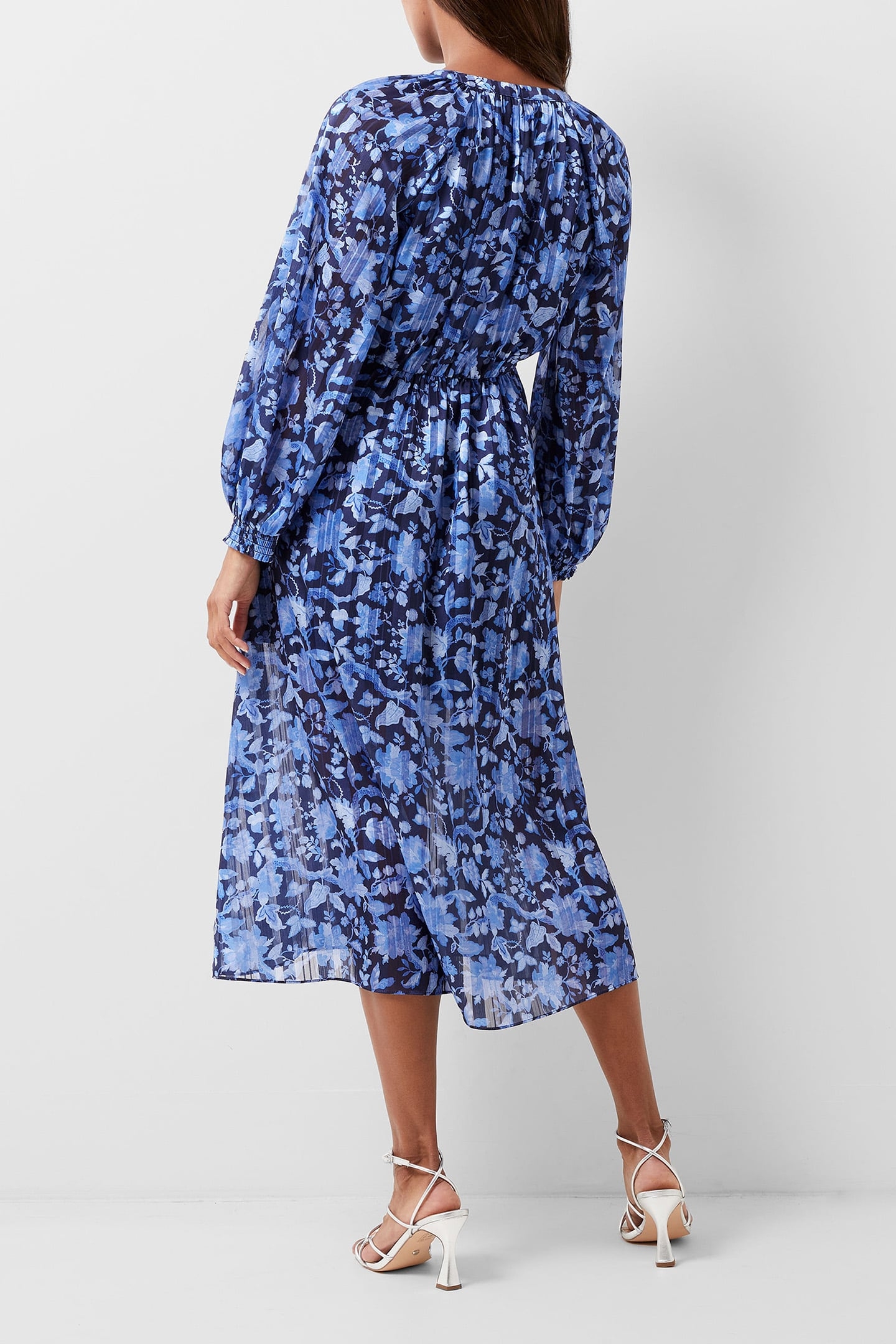CYNTHIA FAUNA MIDI DRESS MIDNIGHT BLUE 2