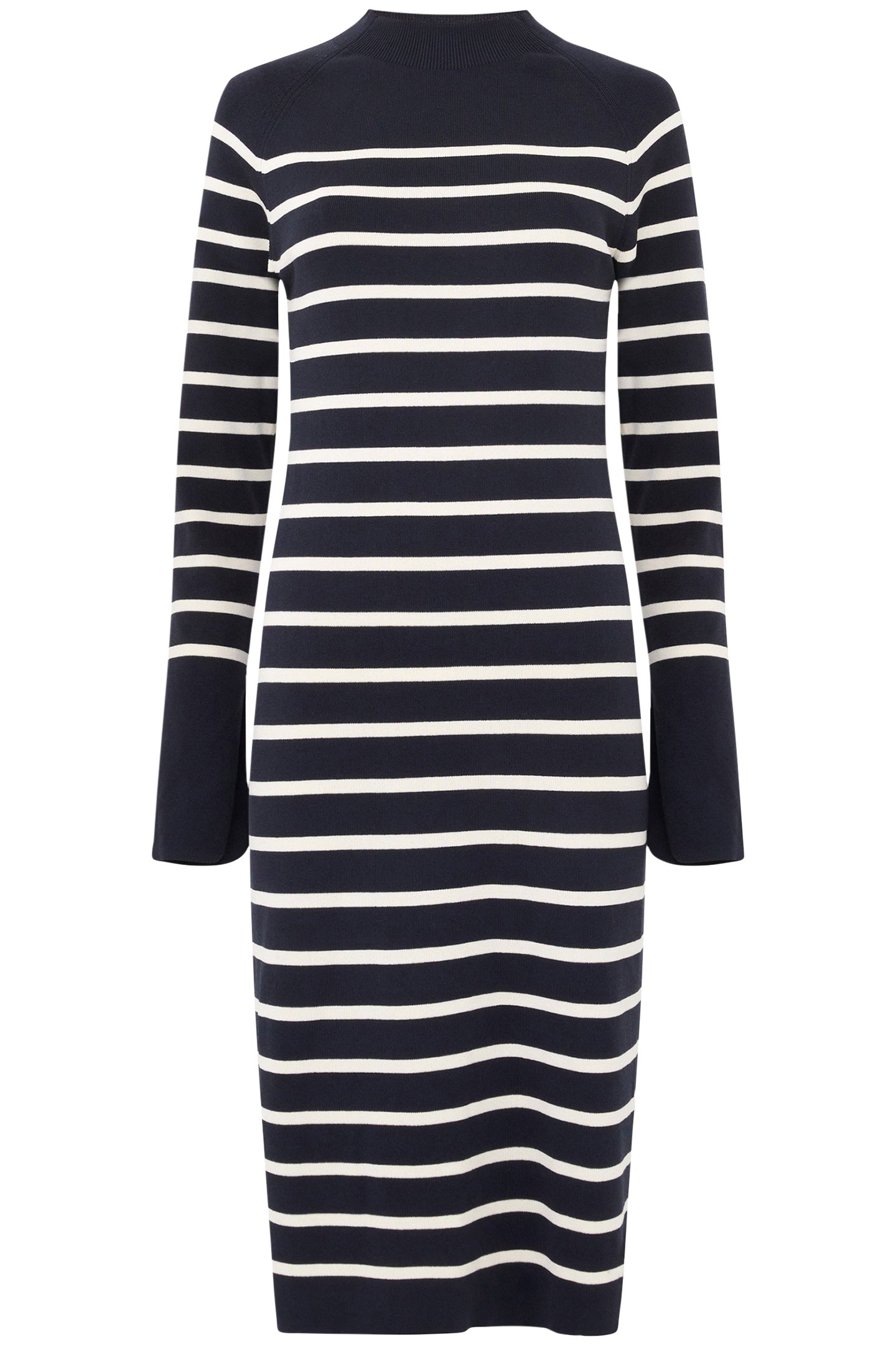 MILENA STRIPED KNIT DRESS MOONLESS/CREAM 4