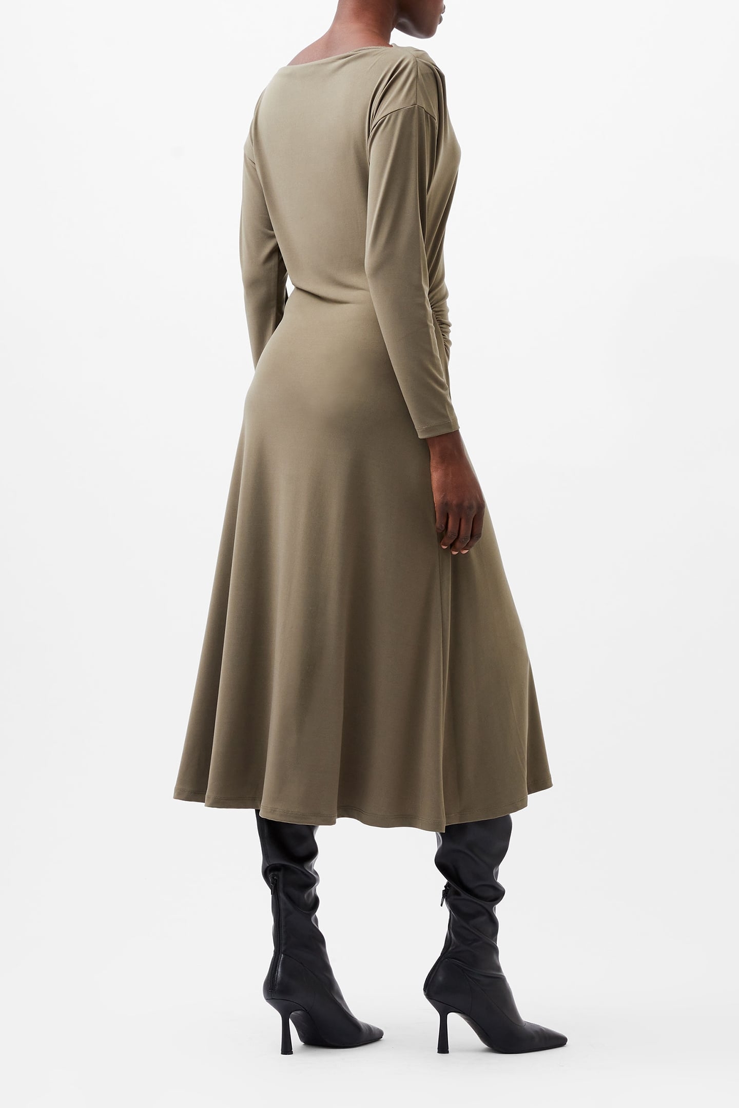SAMIRA JERSEY DRESS TARMAC KHAKI 3