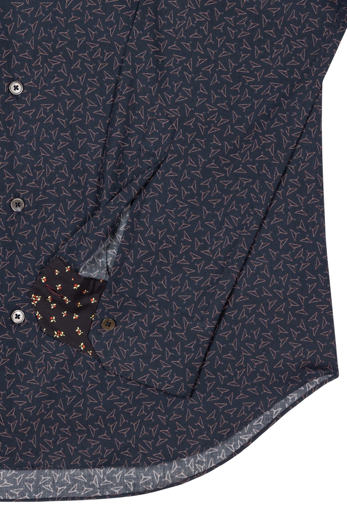 S/C SLIM FIT SHIRT NAVY 5