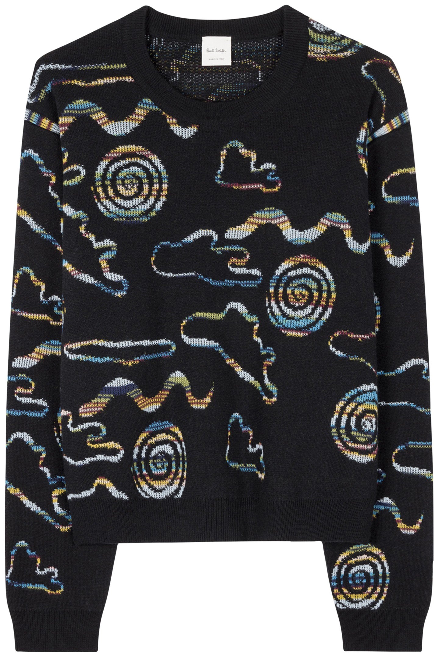 KNITTED SWEATER CREW NECK BLACK 1