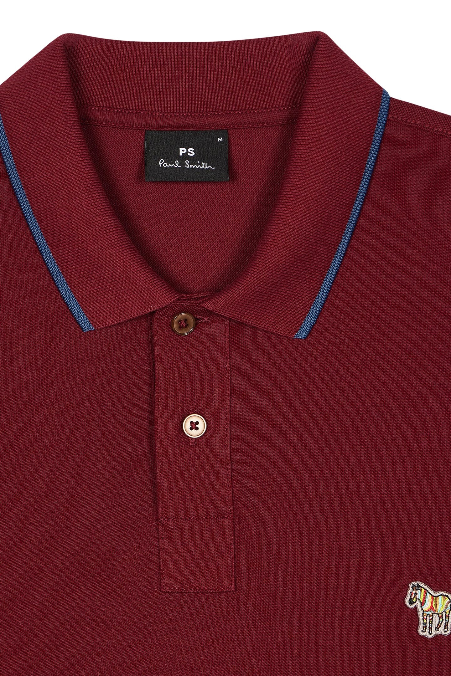 SLIM FIT POLO ZEB BADGE BURGUNDY/BORDE 4