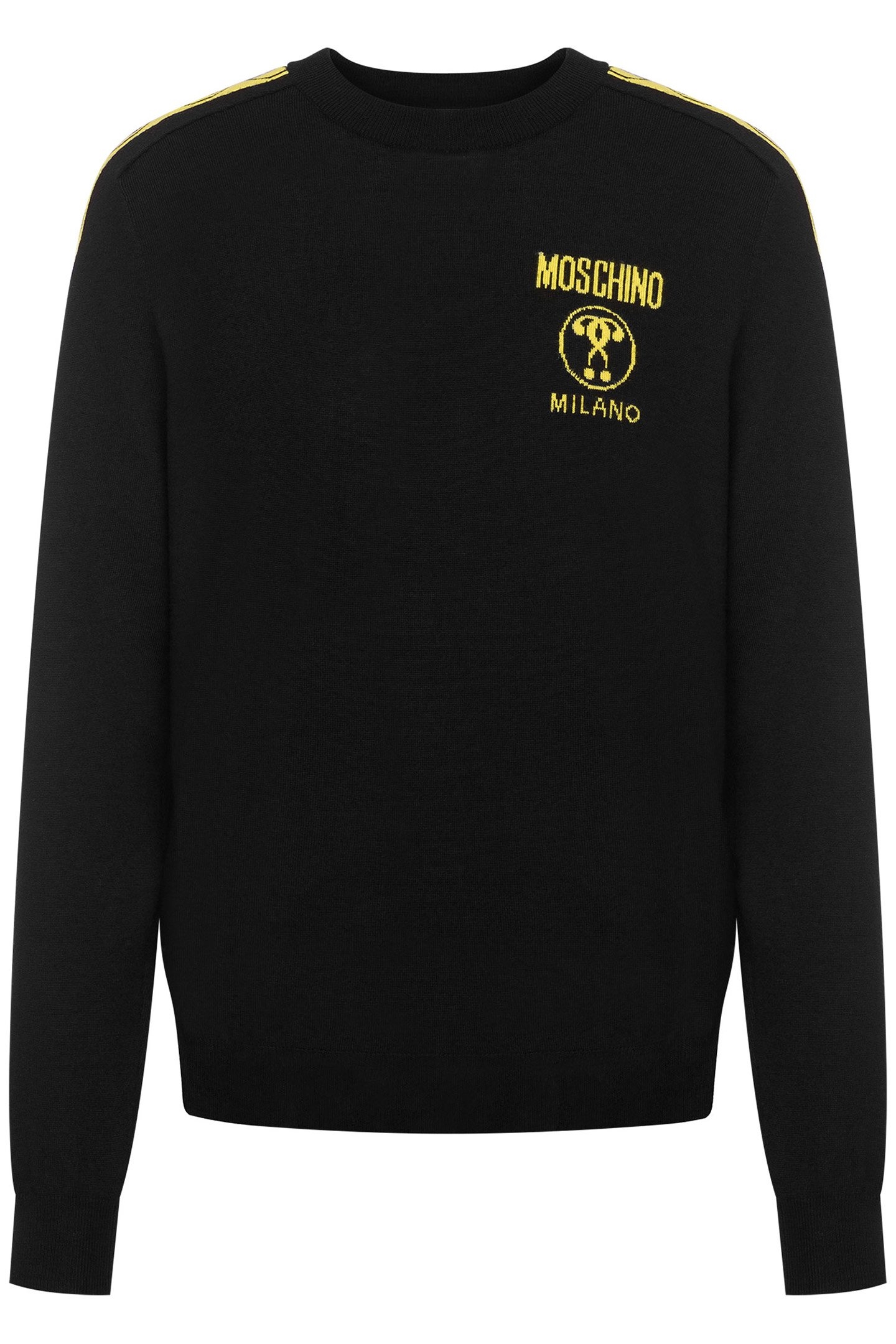 DOUBLE QUESTION MARK WOOL SWEATER BLACK 3