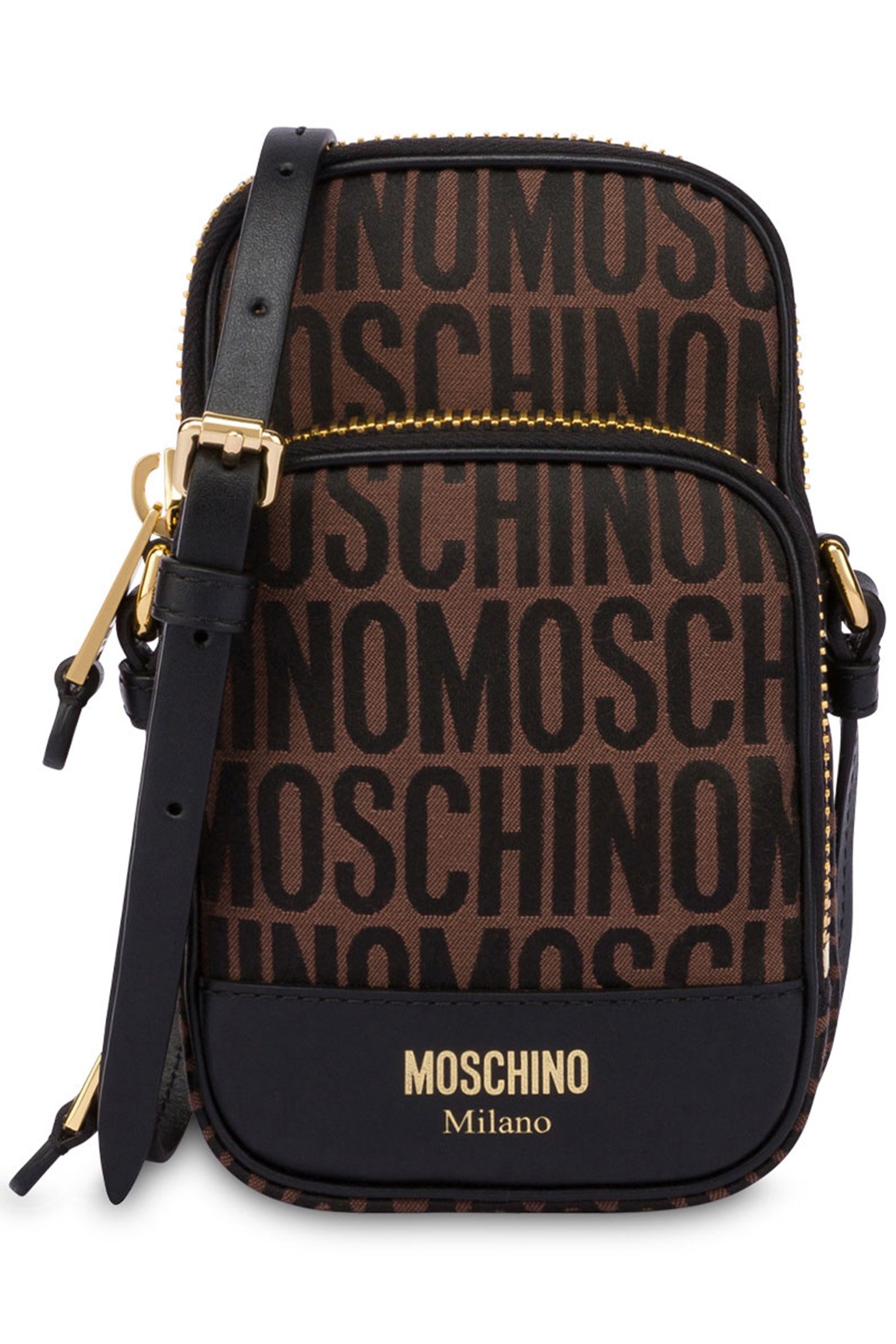 ALLOVER LOGO CELL PHONE BAG BROWN 1