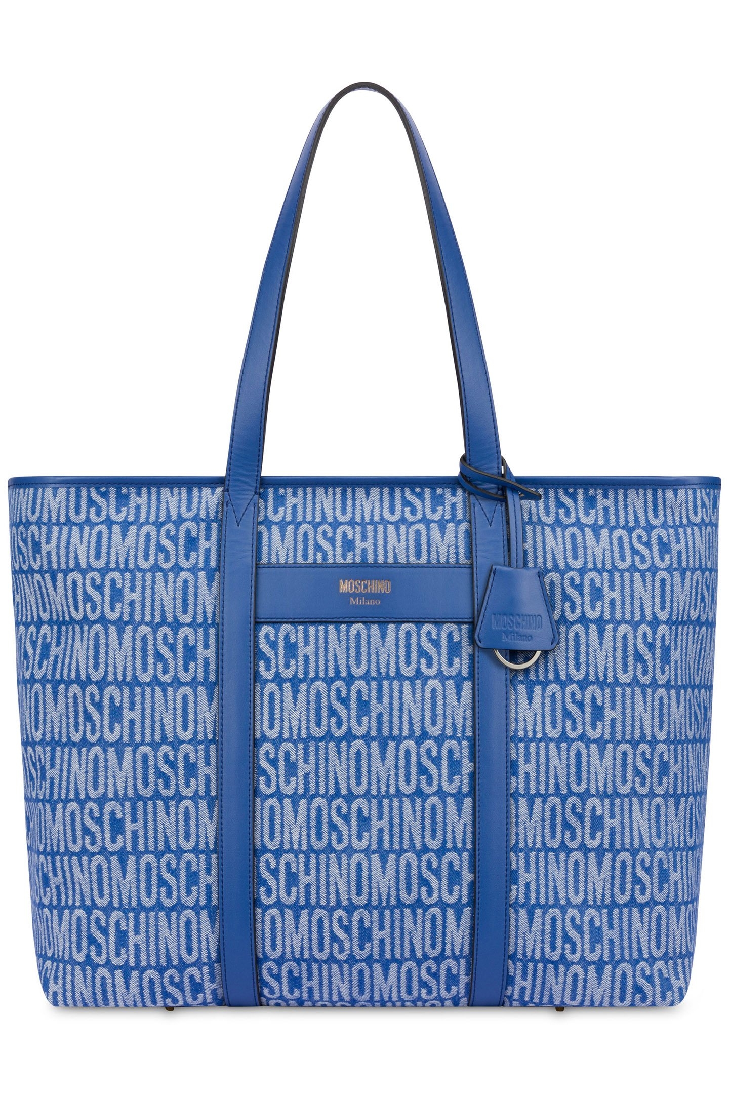 ALLOVER LOGO DENIM SHOPPER BLUE 1