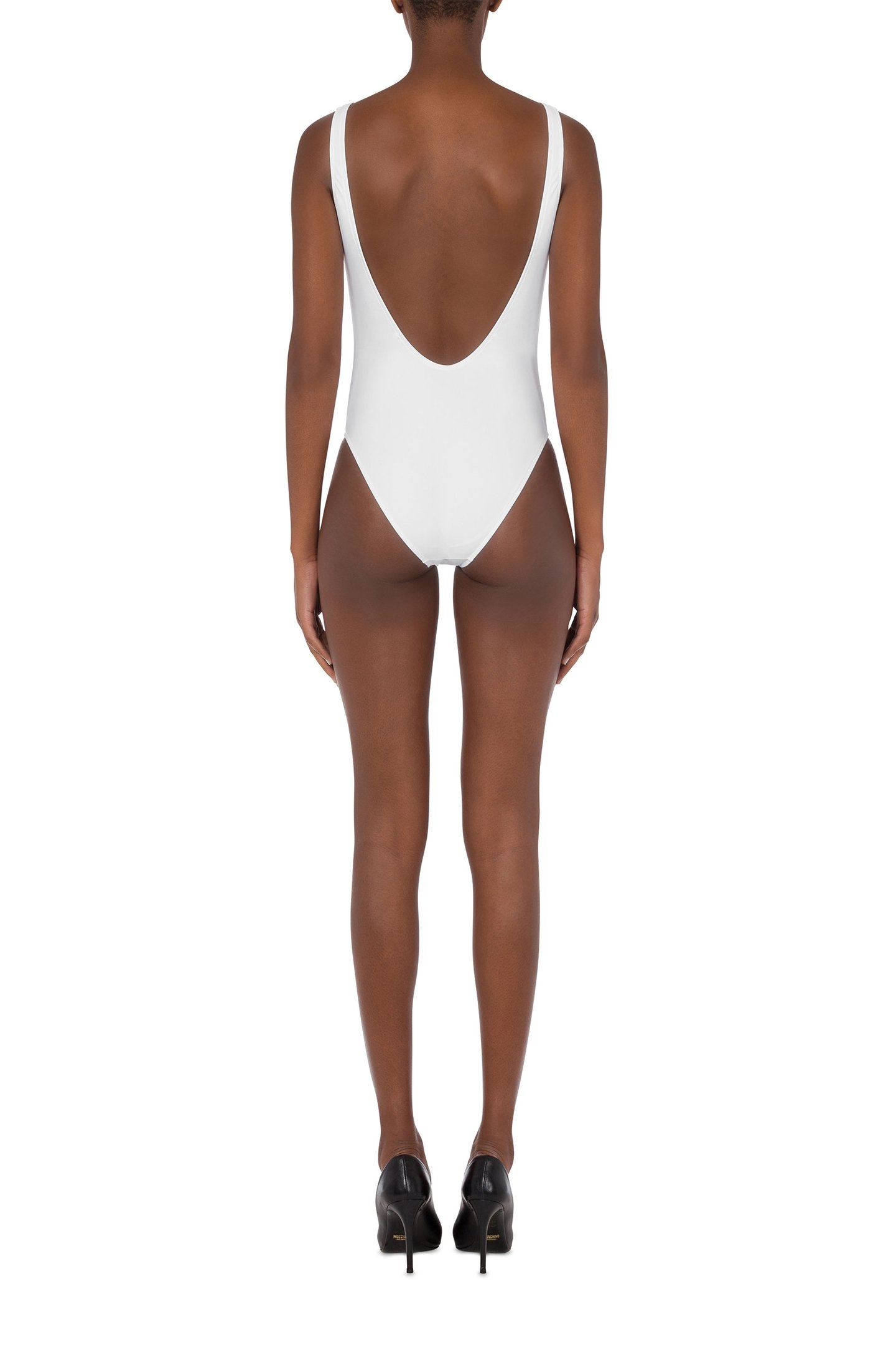 FASTEN YOUR BELTS ONE-PIECE SWIMSUIT WHITE 2