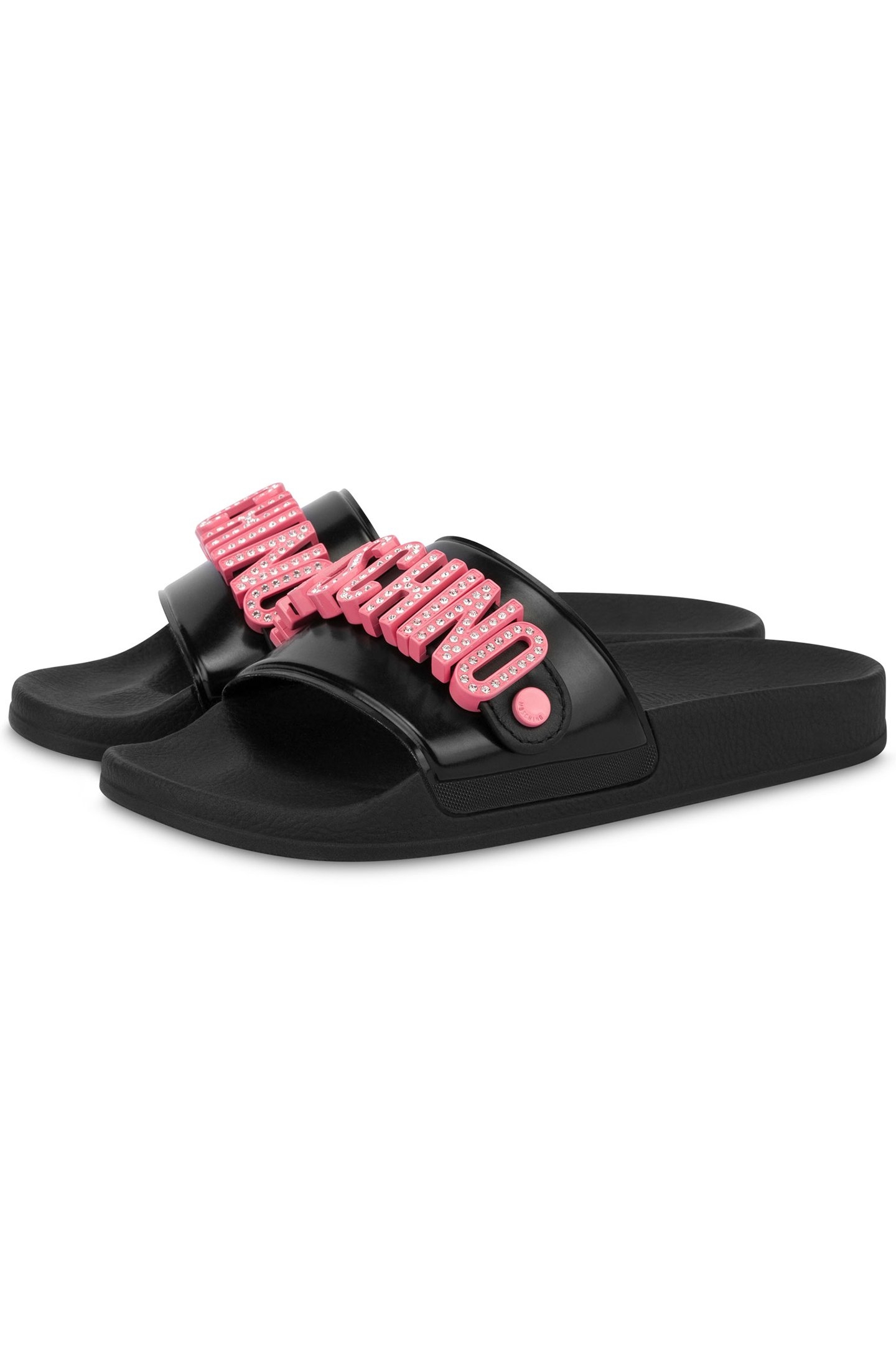 SABOTD.POOL25 PVC NERO/ROSA-CRYSTAL 2