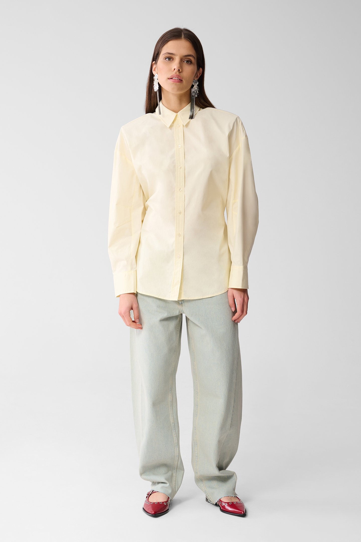 LA-SBEGG SHAPE BLOUSE LIGHTYELLOW 1